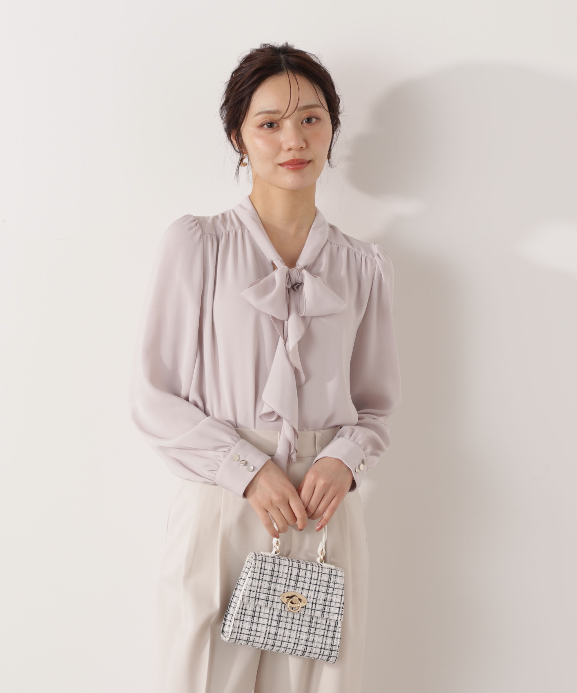 PROPORTION BODY DRESSING「ラッフルリボンブラウス　26SS」|シャツ・ブラウス|