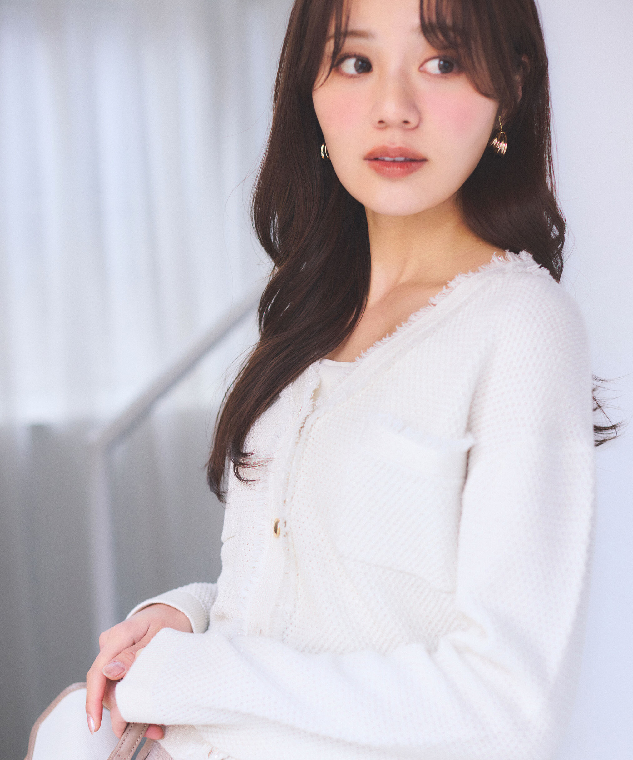 PROPORTION BODY DRESSING「ラメ透かしニットジャケット　26SS」|ニット・セーター|