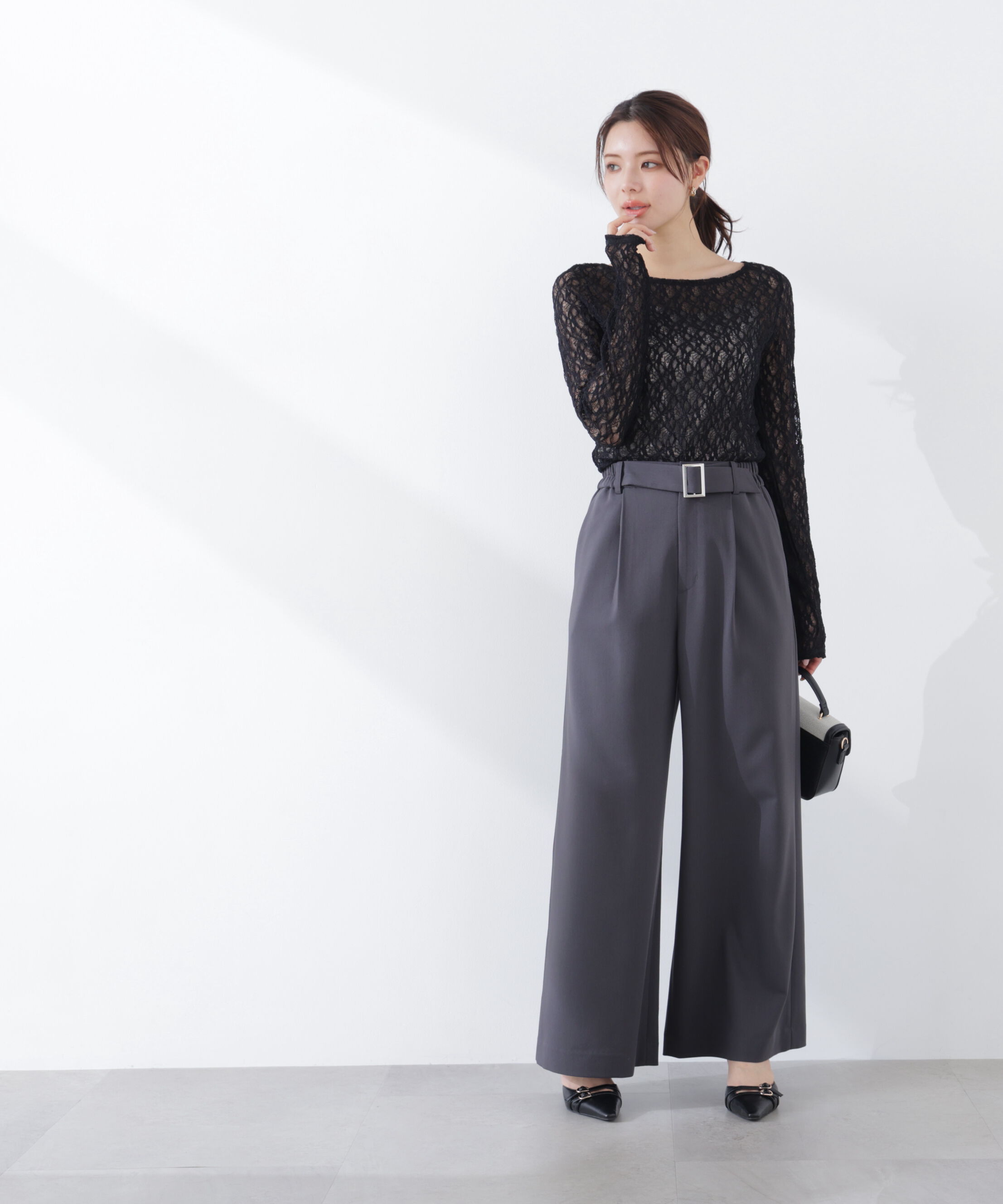 PROPORTION BODY DRESSING「ベルトドッキングワイドパンツ　26SS」|その他|