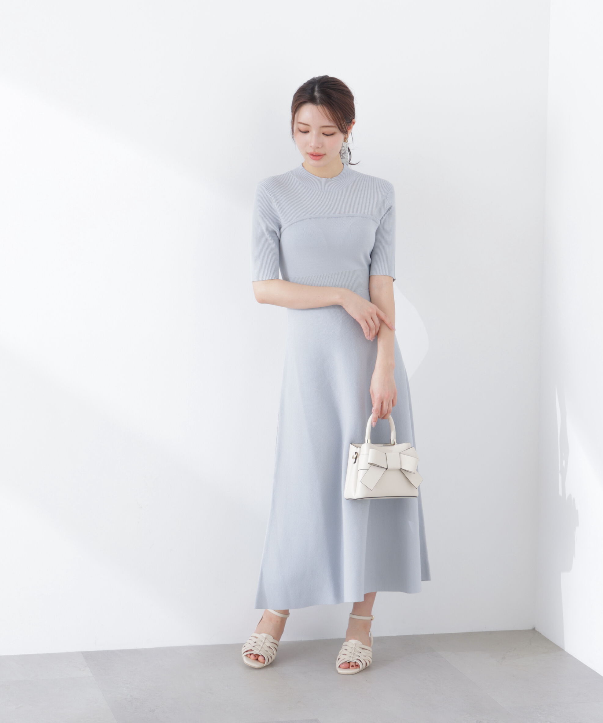 PROPORTION BODY DRESSING「スカーフ付きニットワンピース　26SS」|ワンピース|