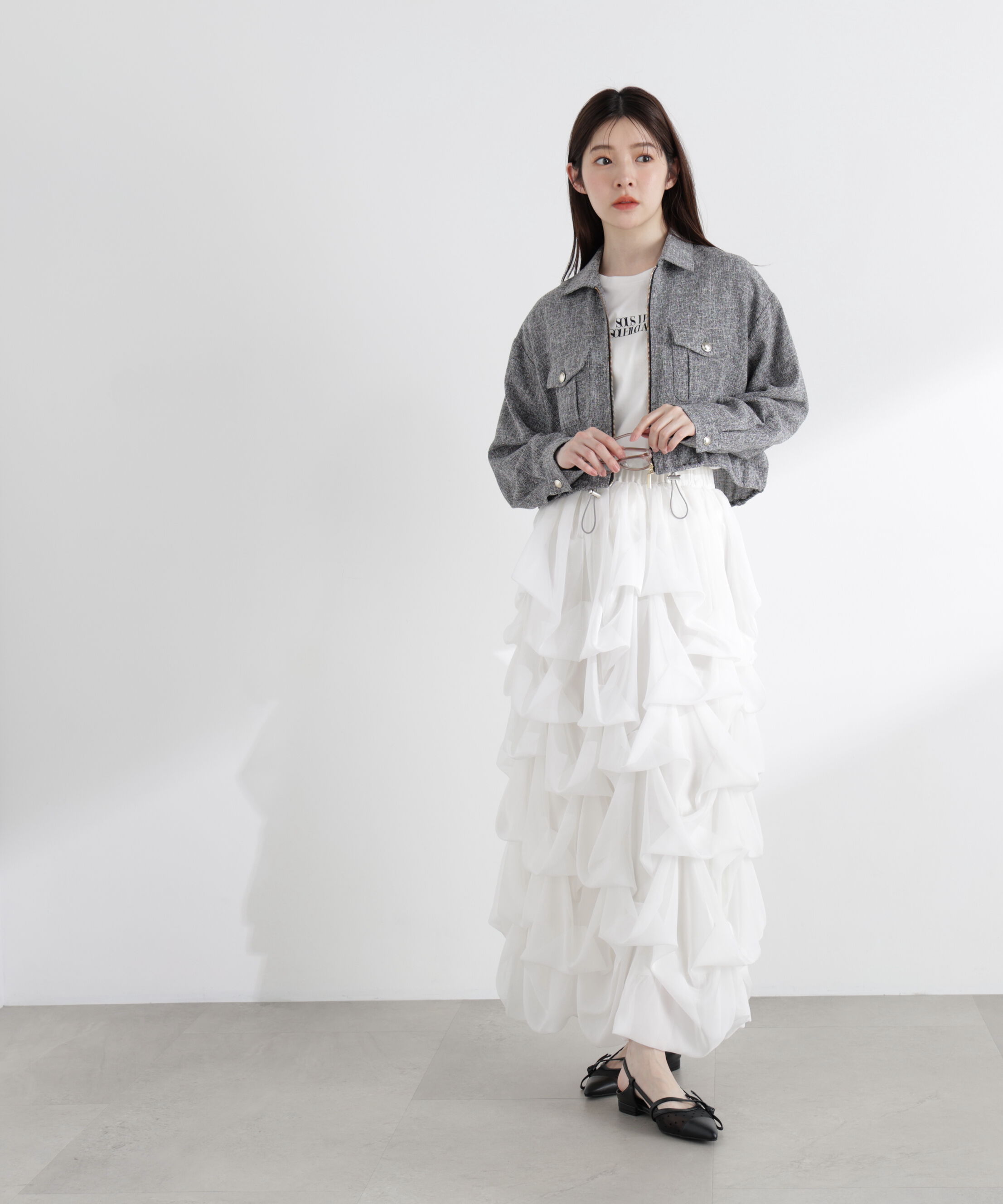 PROPORTION BODY DRESSING「スプリングツイードブルゾン　26SS」|ブルゾン・スタジャン|