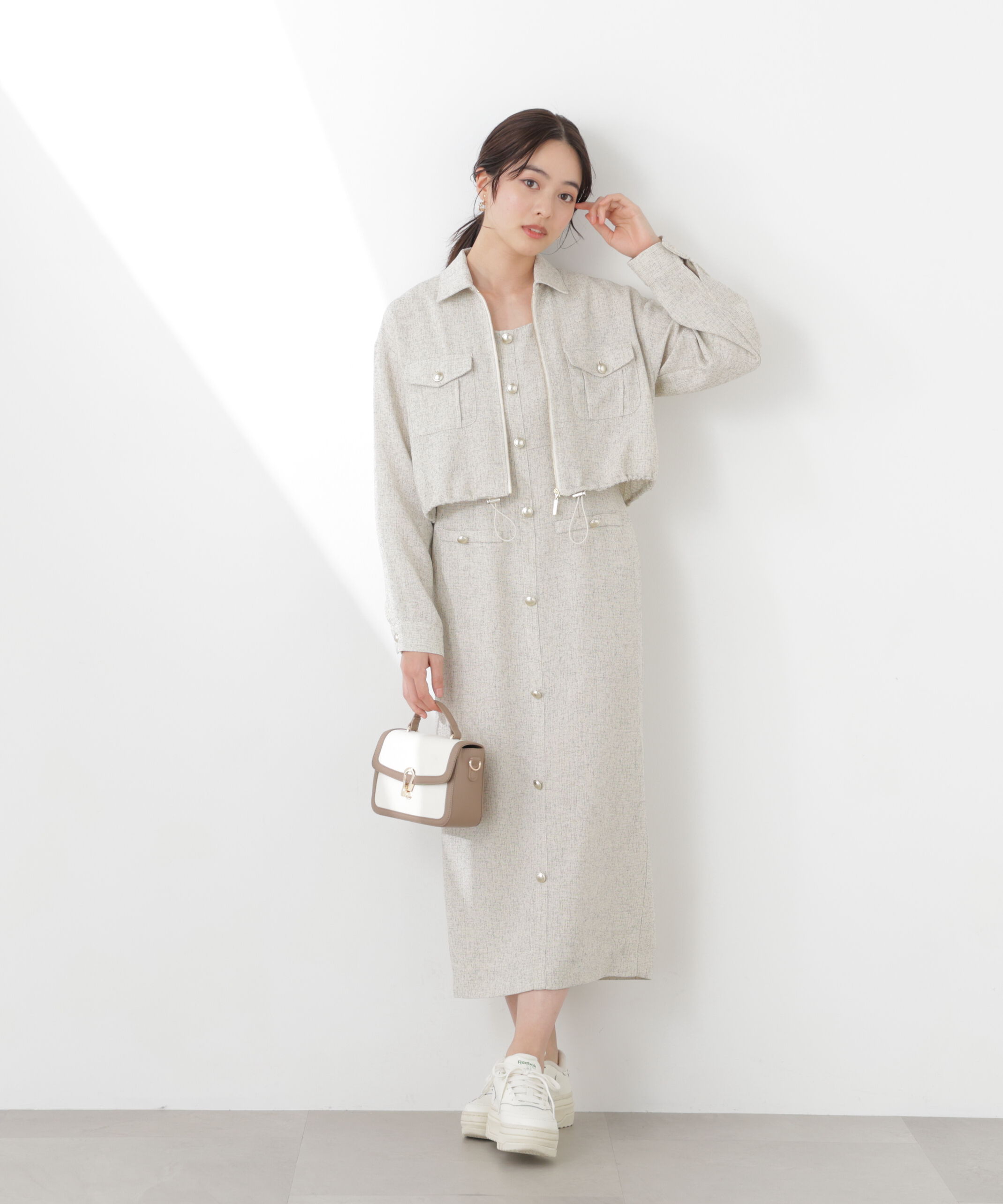 PROPORTION BODY DRESSING「スプリングツイードブルゾン　26SS」|ブルゾン・スタジャン|