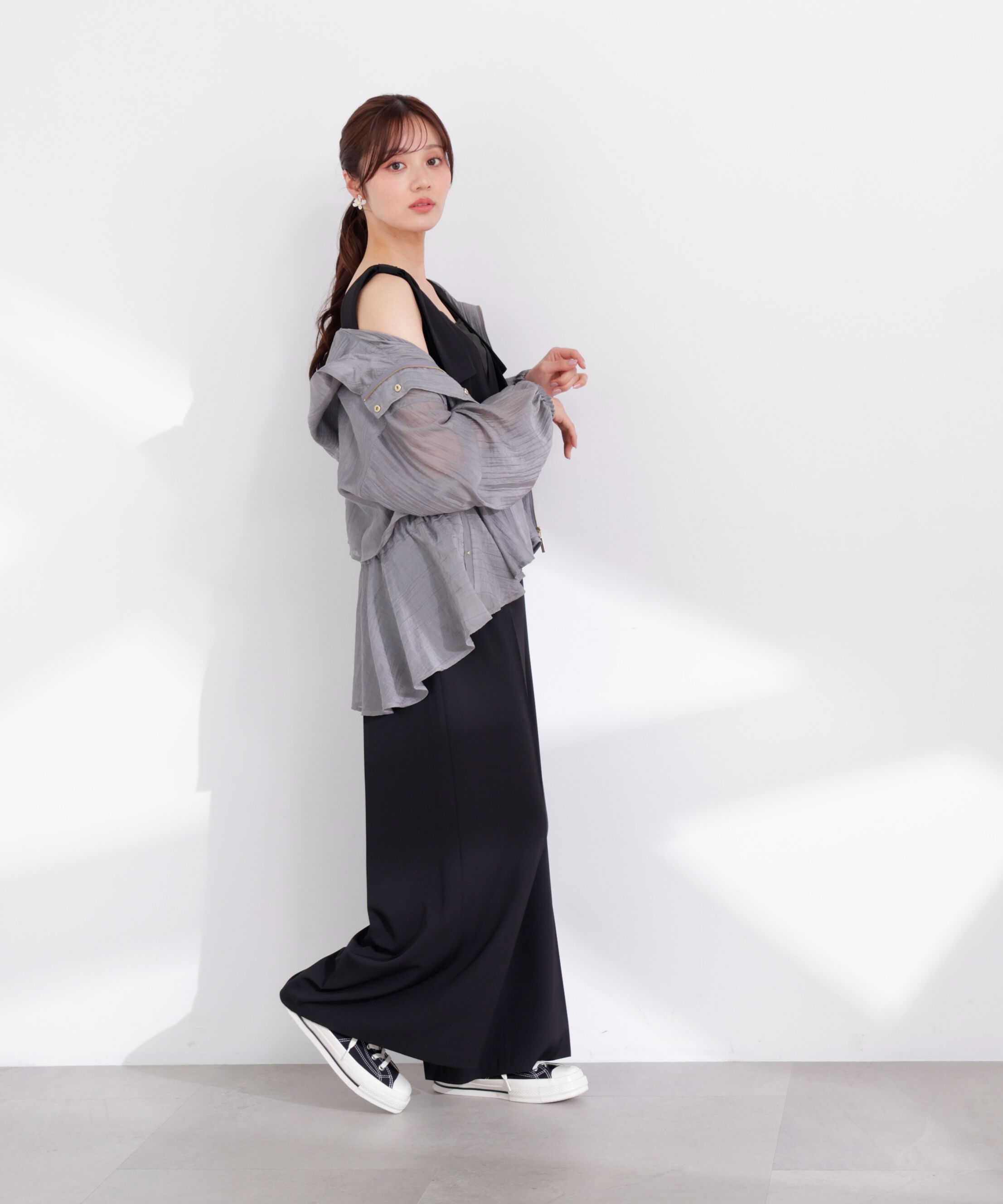 PROPORTION BODY DRESSING「シアーペプラムブルゾン 26SS」|ブルゾン・スタジャン|