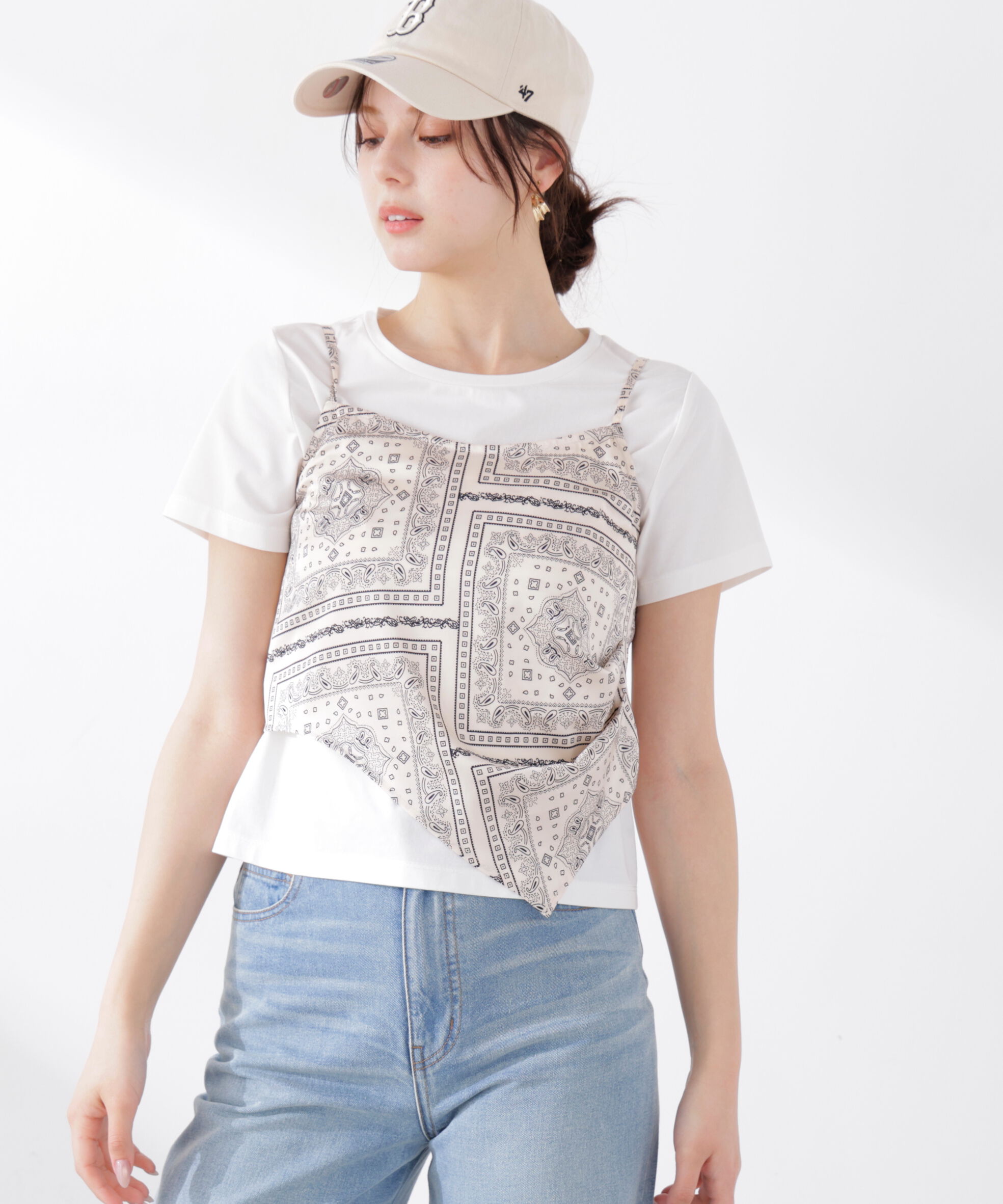 PROPORTION BODY DRESSING「《EDIT COLOGNE》ビスチェ付きカットソー 26SS」|Tシャツ・カットソー|