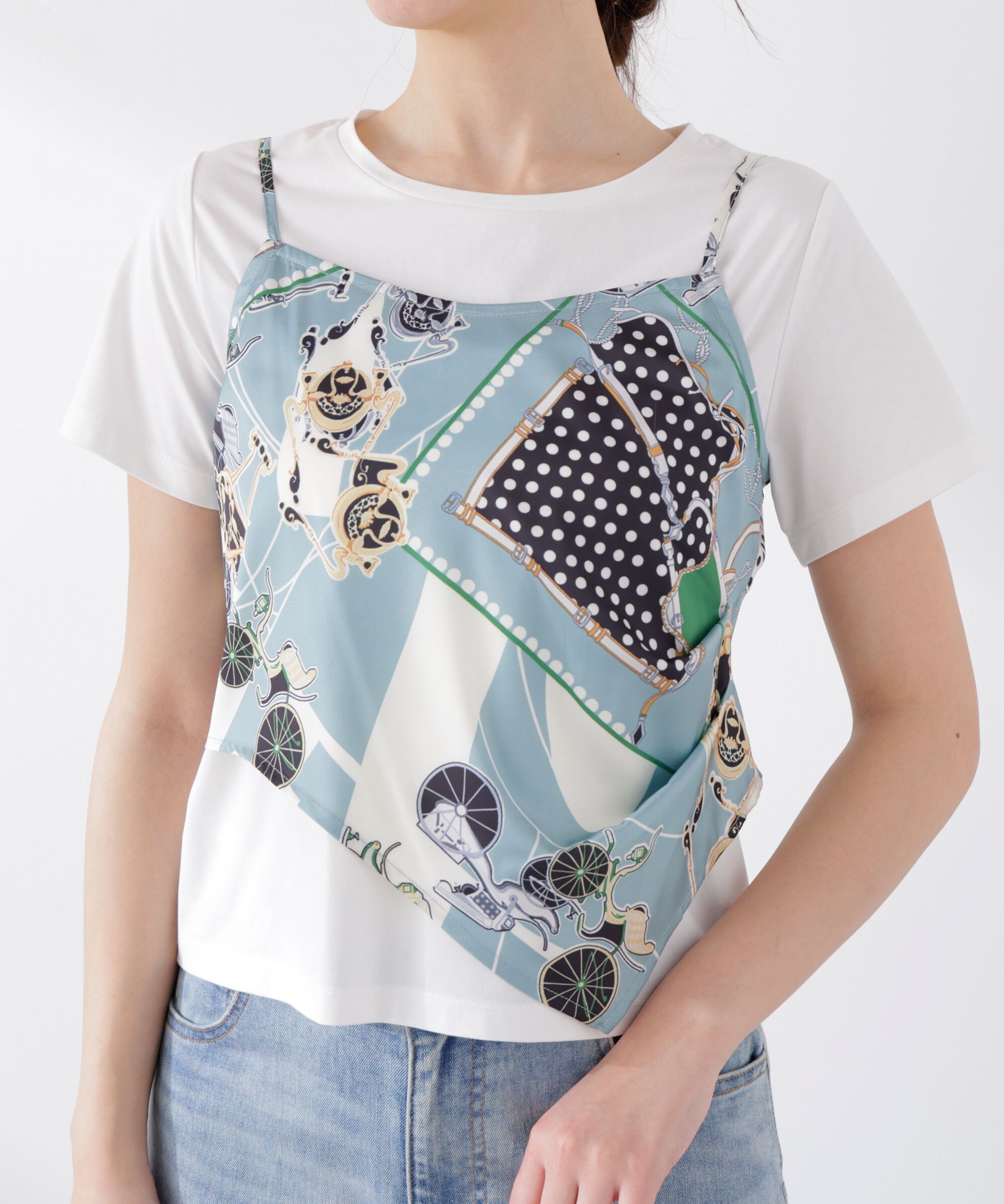 PROPORTION BODY DRESSING「《EDIT COLOGNE》ビスチェ付きカットソー 26SS」|Tシャツ・カットソー|