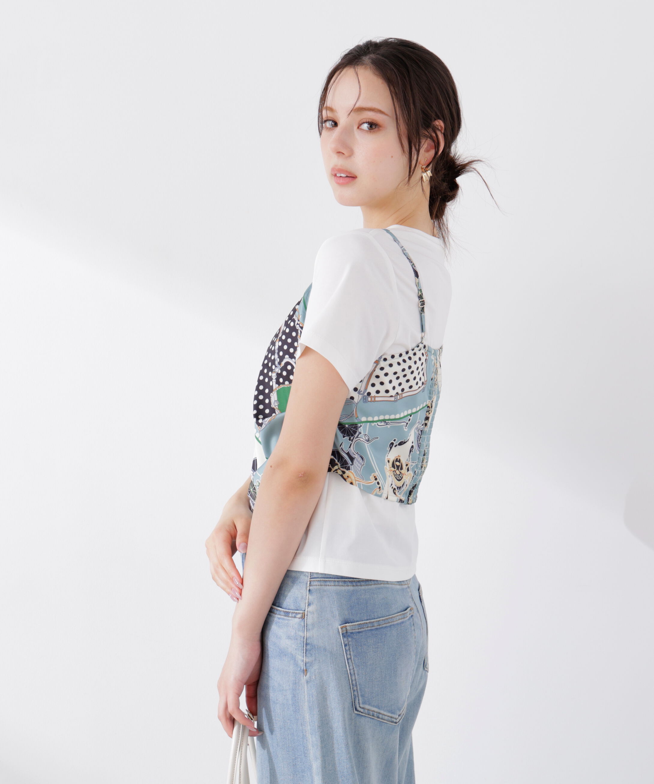 PROPORTION BODY DRESSING「《EDIT COLOGNE》ビスチェ付きカットソー 26SS」|Tシャツ・カットソー|