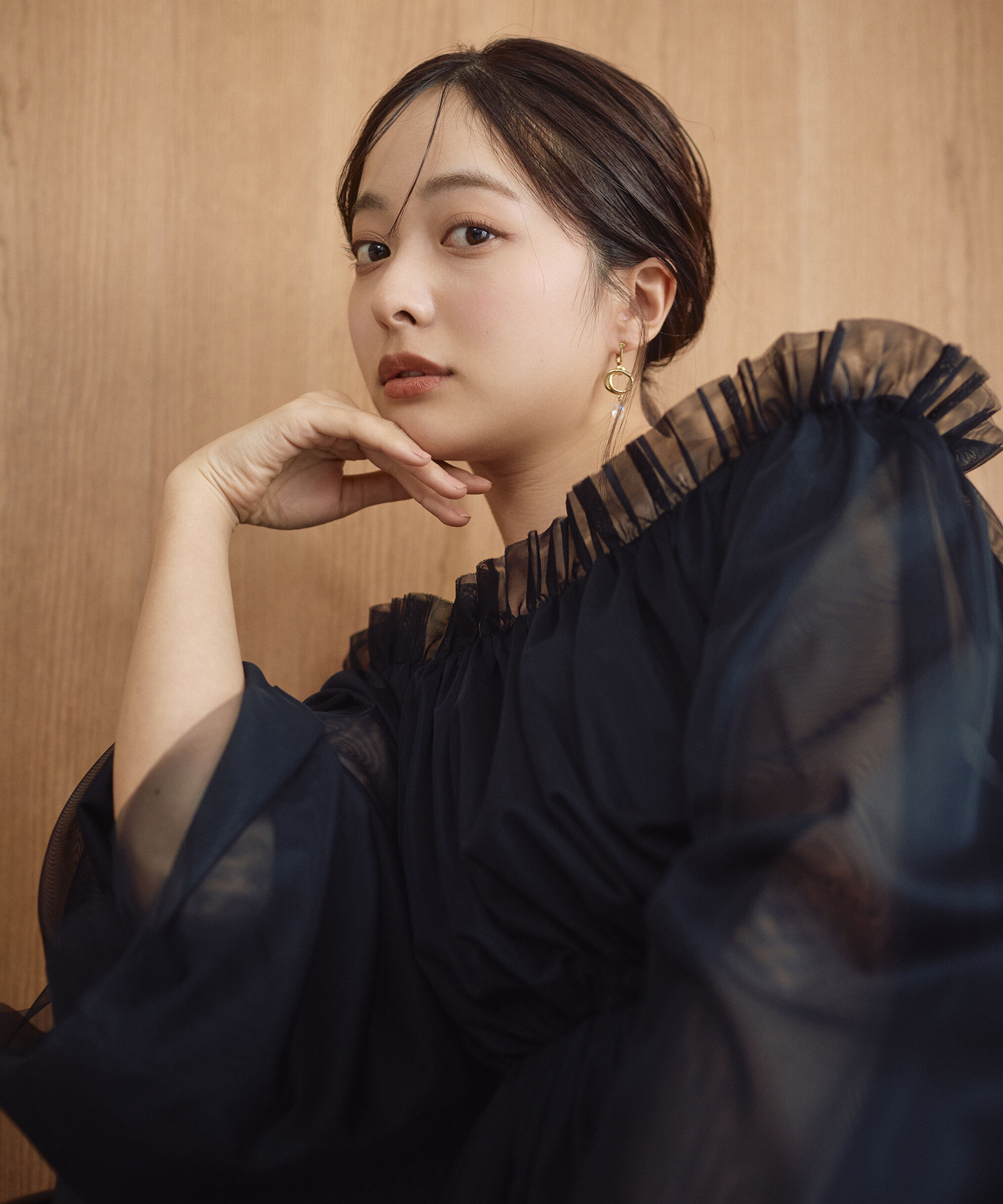 PROPORTION BODY DRESSING「＜明日香さんコラボ＞チュールスリーブフレアブラウス　26SS」|シャツ・ブラウス|