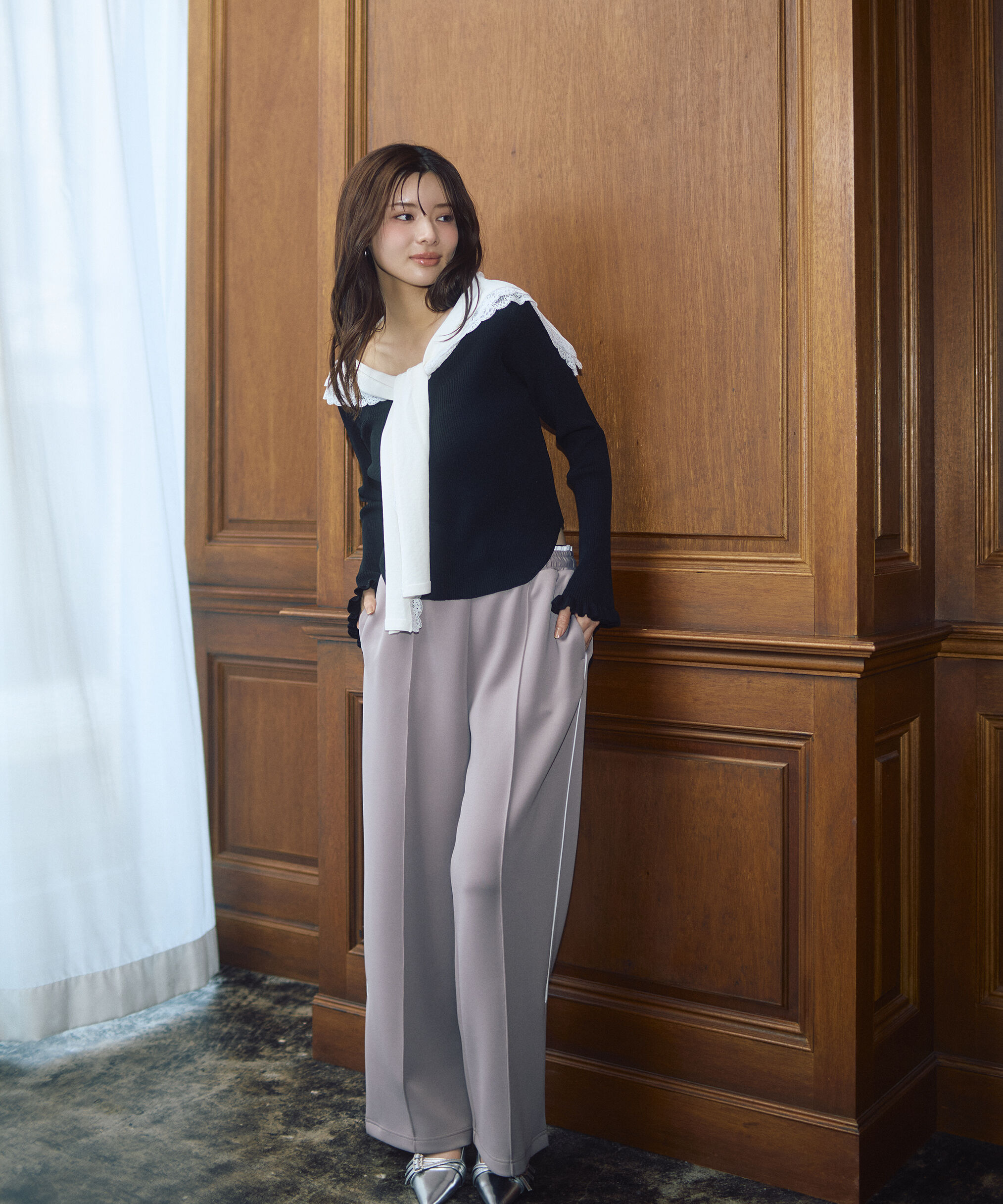 PROPORTION BODY DRESSING「＜新津のんさんコラボ＞〈a/mie〉トラックパンツ 26SS」|その他|