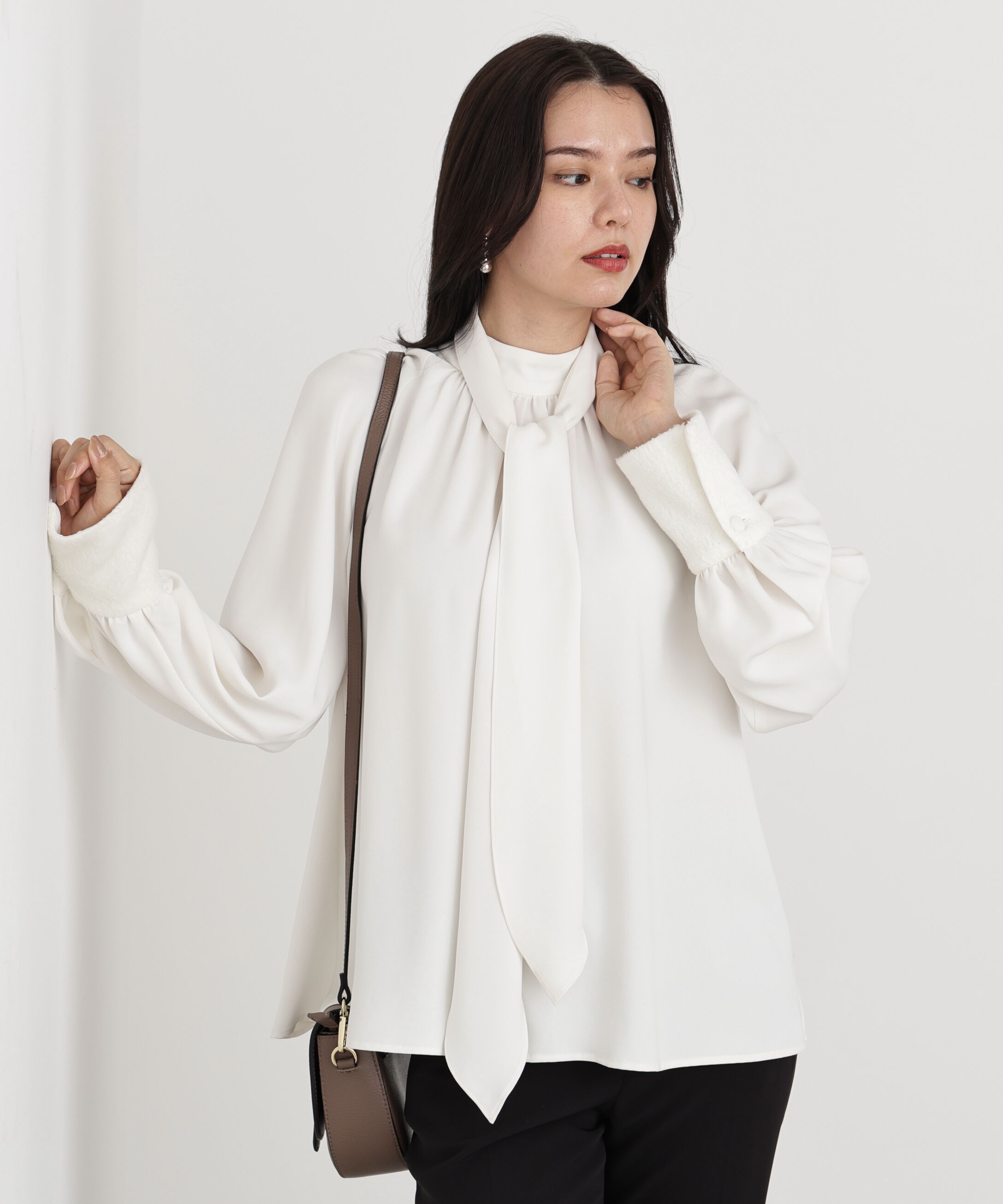  「◆ジャギーカフスリボンブラウス」|シャツ・ブラウス|