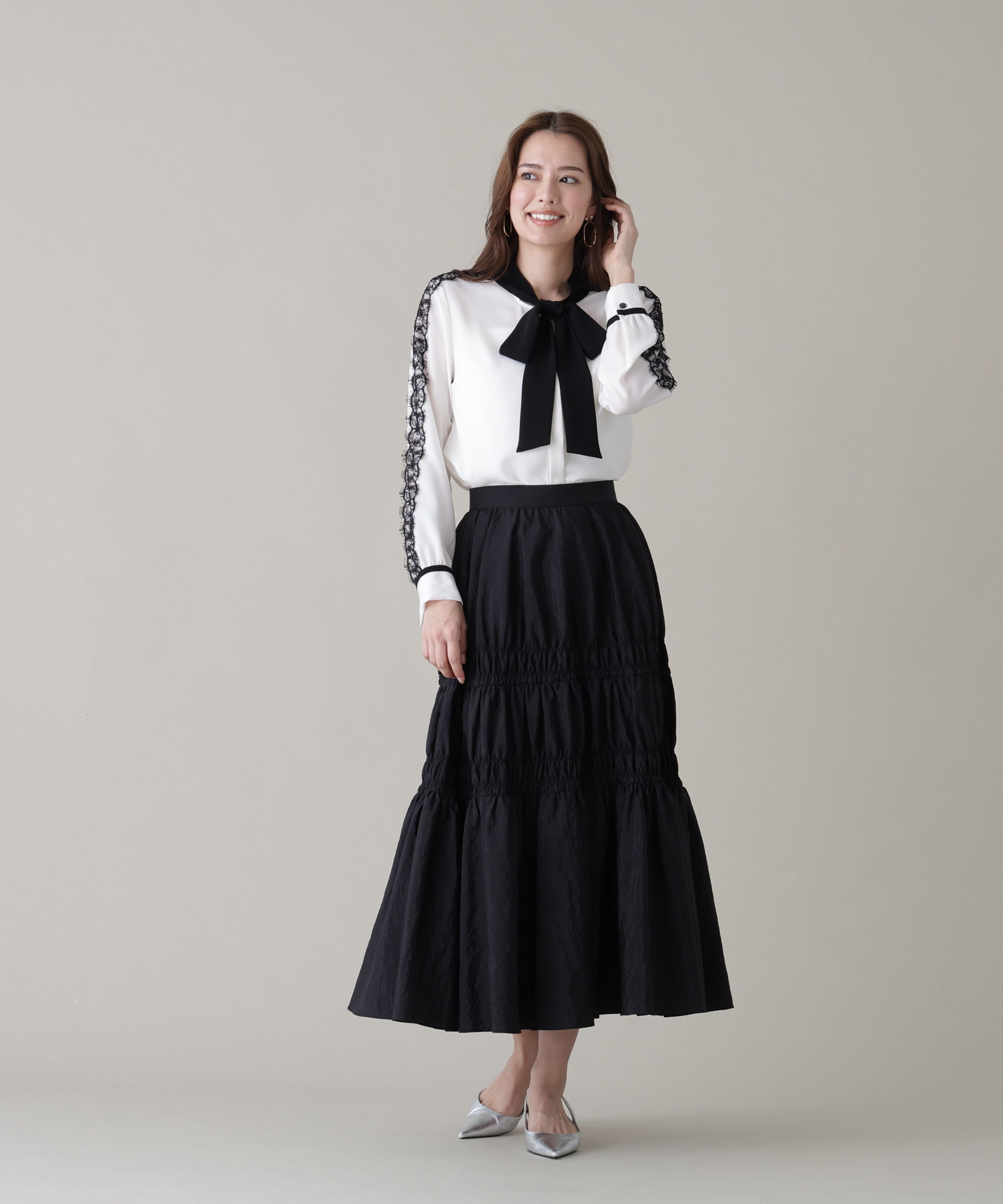  「シャイニーギャザースカート」|スカート|