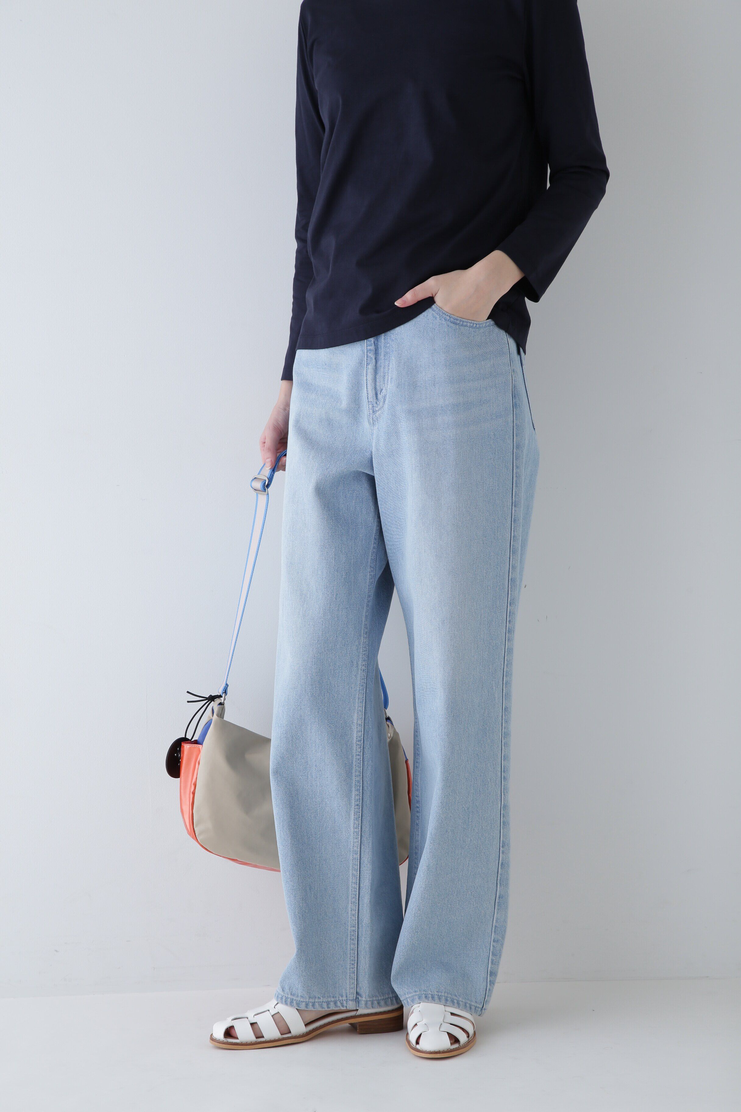  「◆セミワイドデニム」|その他|ブルー