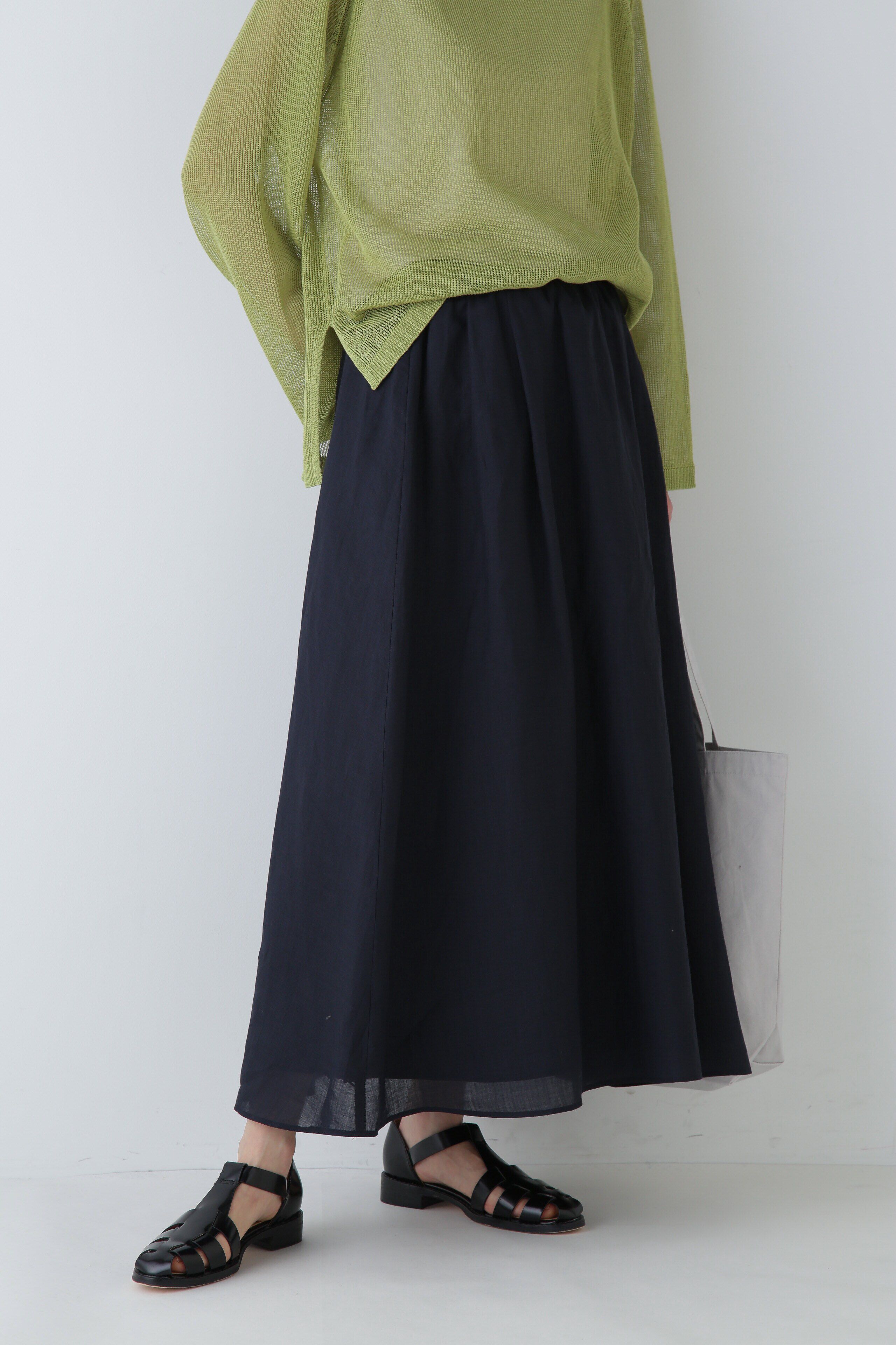  「◆１６０／１ラミースカート」|スカート|ネイビー