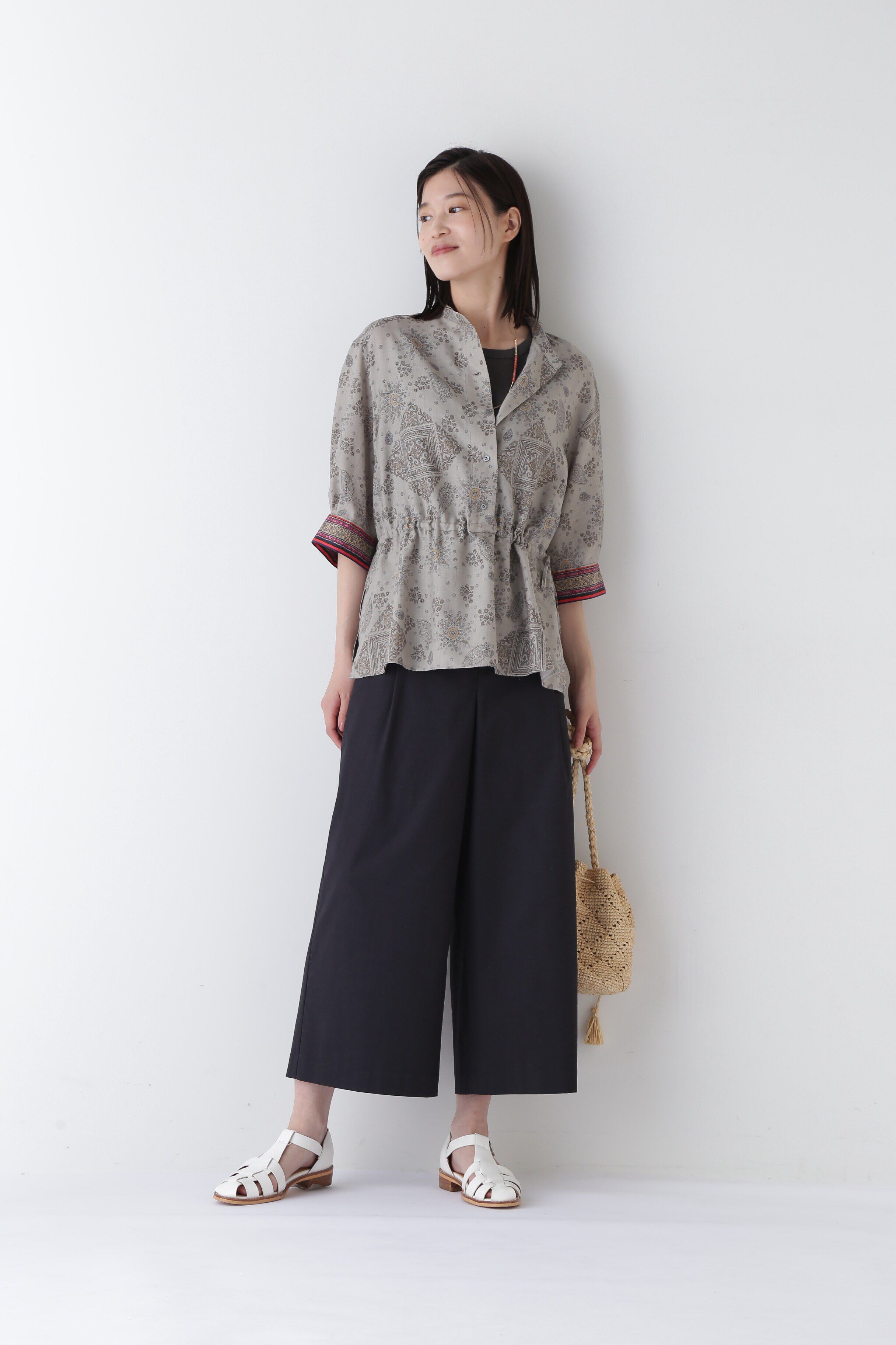  「◆クールマックス綿麻短丈ワイドパンツ」|その他|