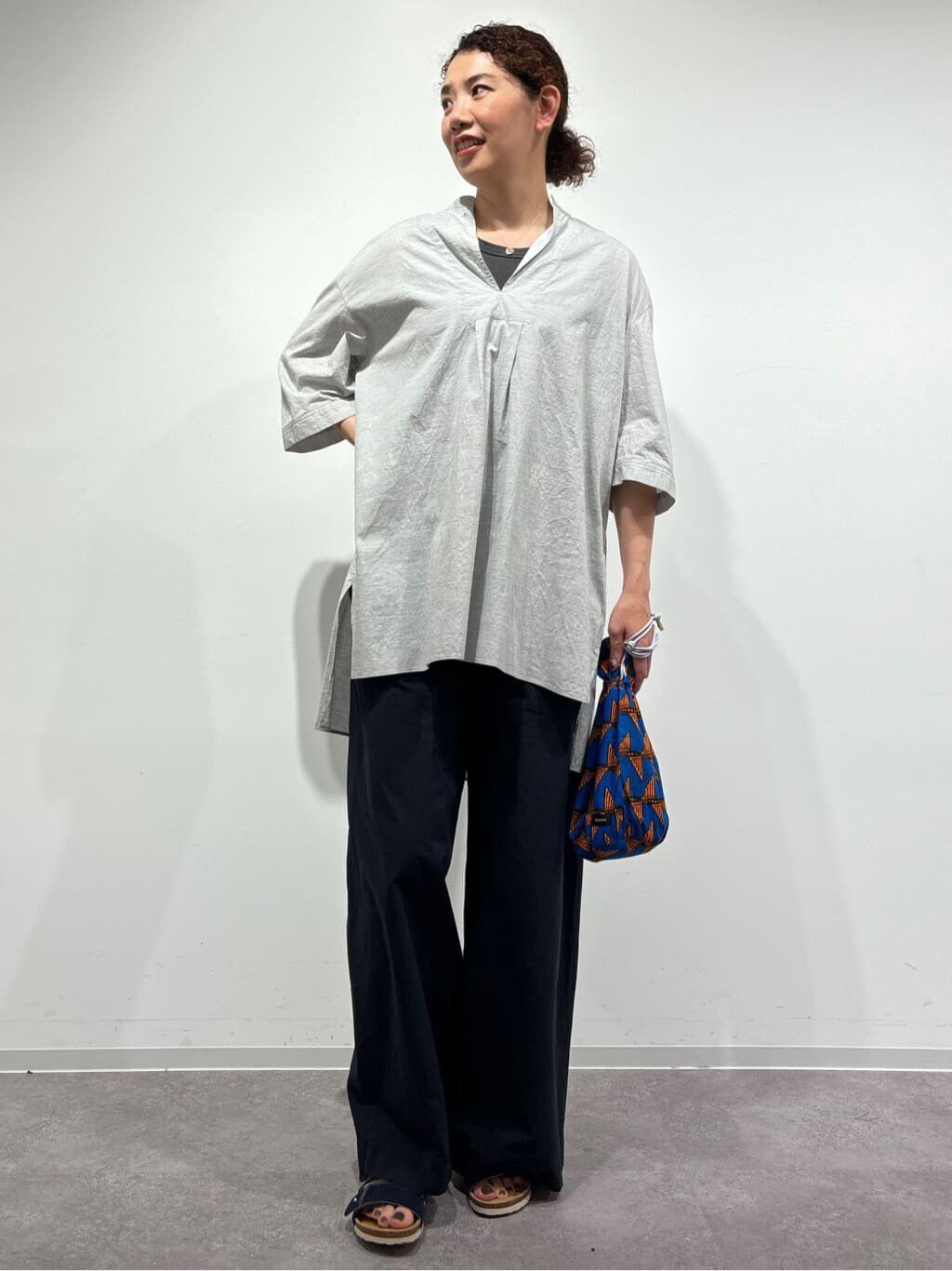  「◆綿麻ウェザー近江晒ワイドパンツ」|その他|