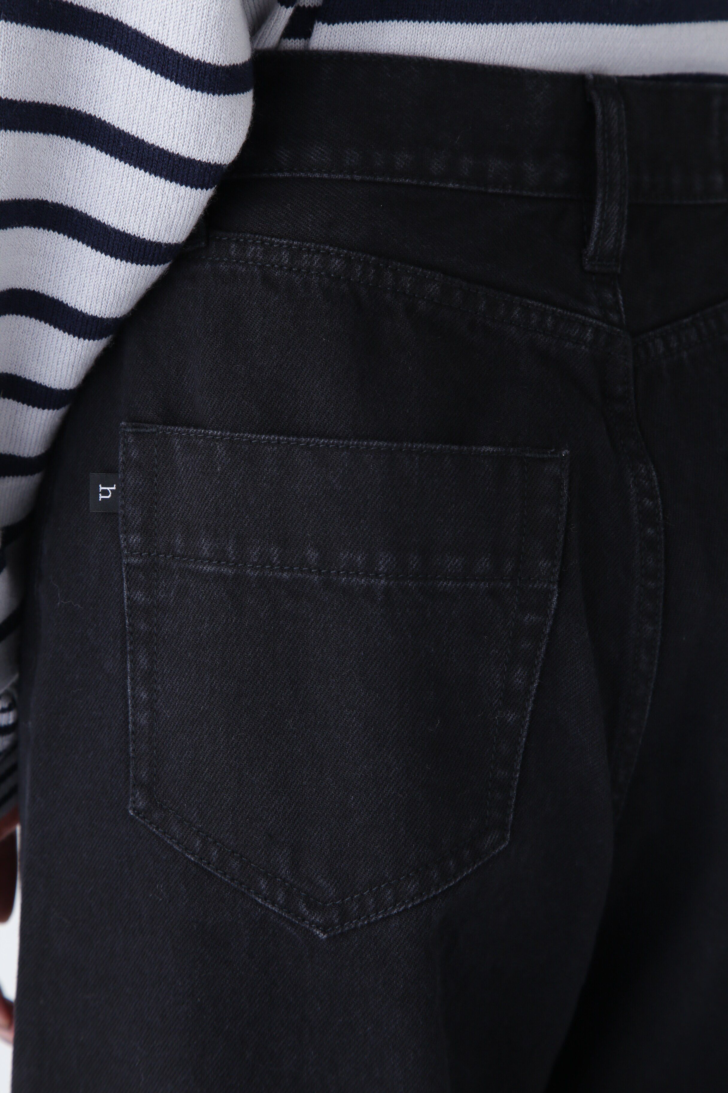  「◆１１ｏｚブラックデニムセミワイドパンツ」|その他|