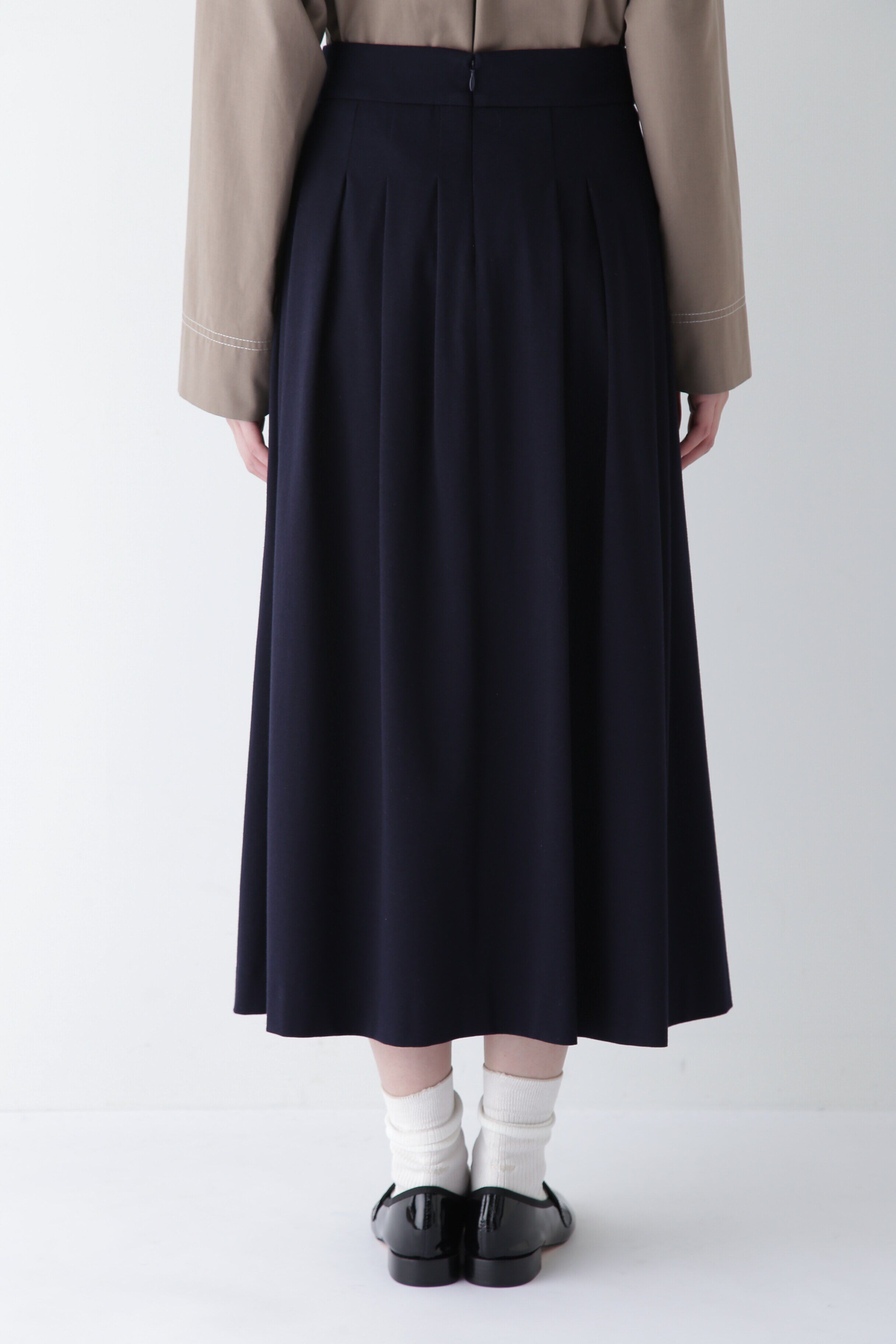  「◆プレーティングジャージーランダムタックスカート」|スカート|