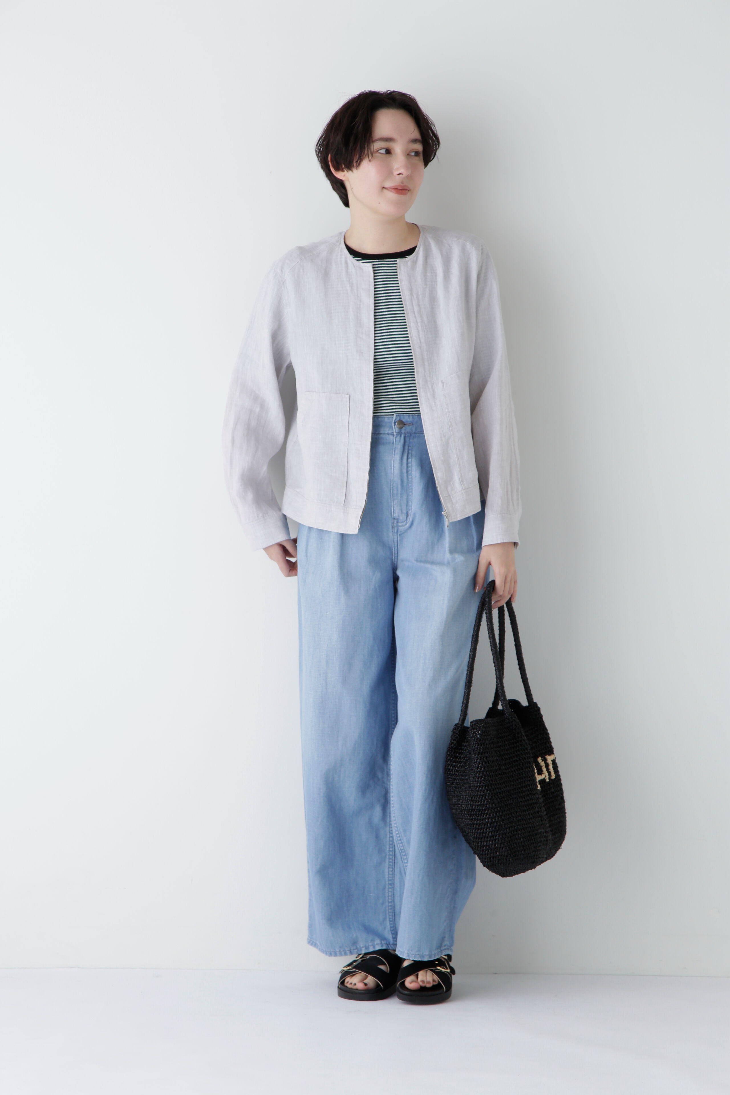  「◆タックワイドデニムパンツ」|その他|