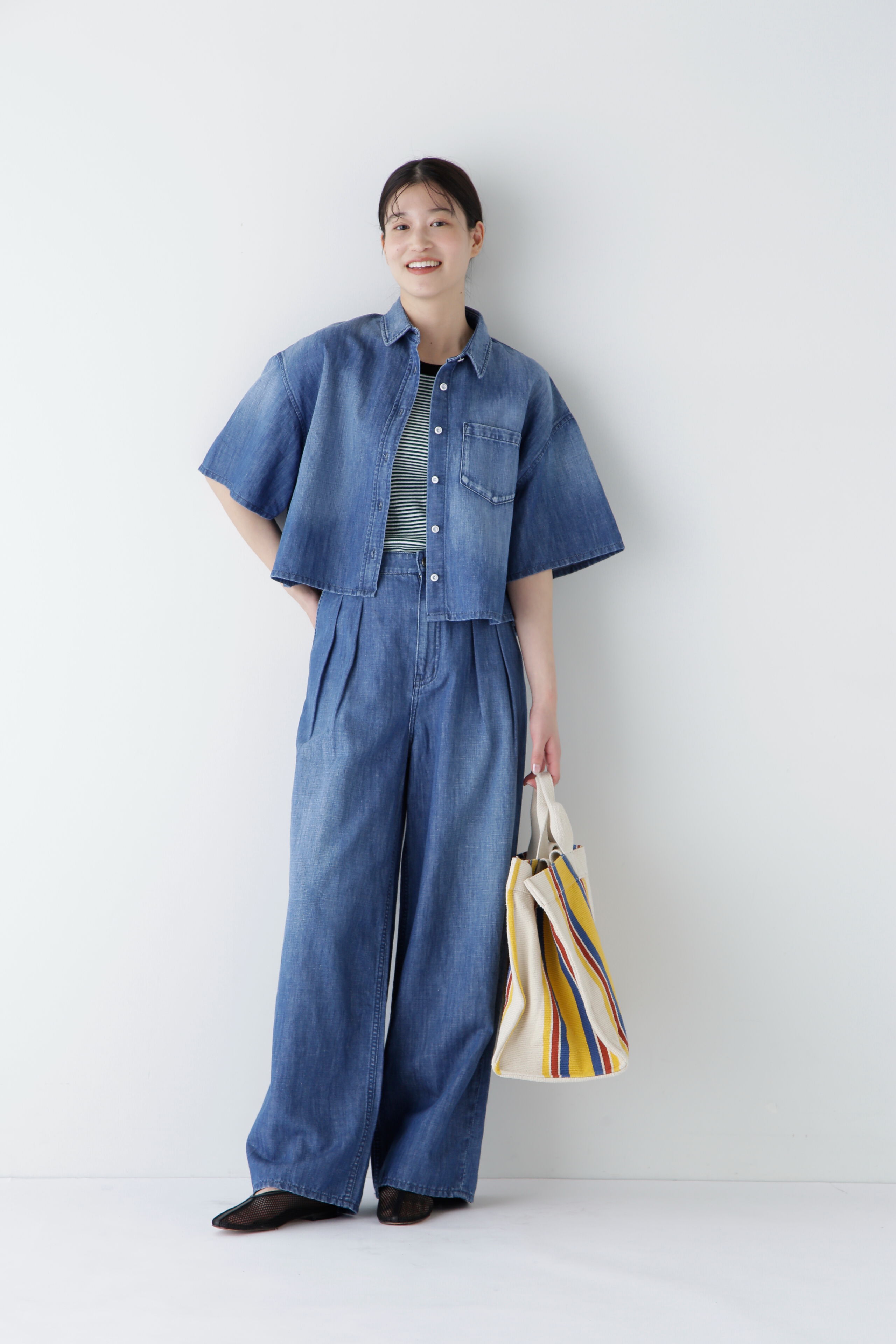  「◆タックワイドデニムパンツ」|その他|