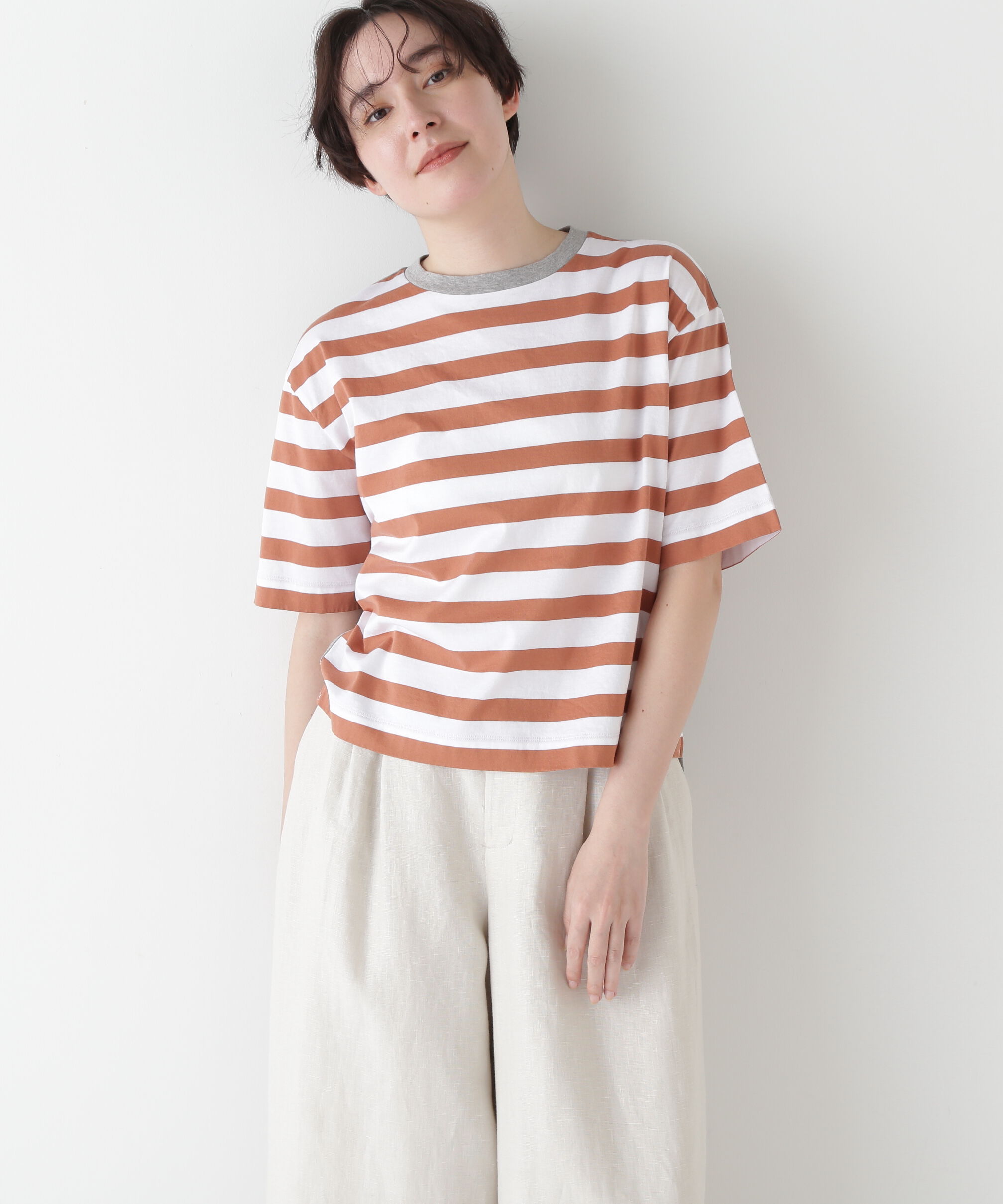  「◆シルケット天竺ボーダーカットソー」|Tシャツ・カットソー|テラコッタボ 3