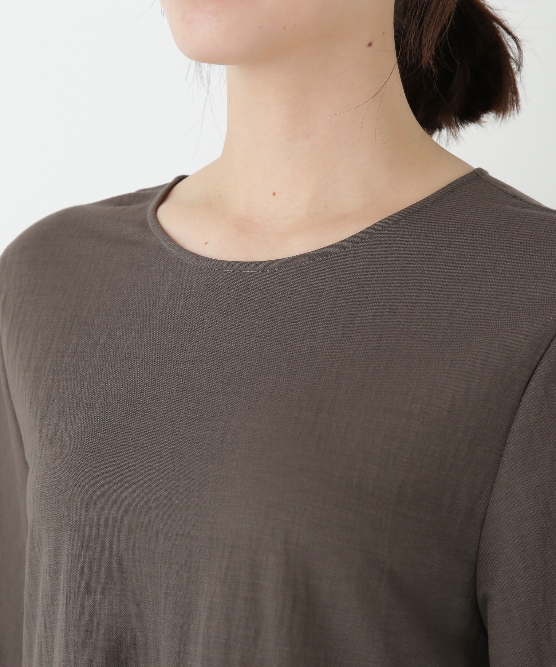  「◆ＲＮスムースギャザーＡラインワンピース」|ワンピース|