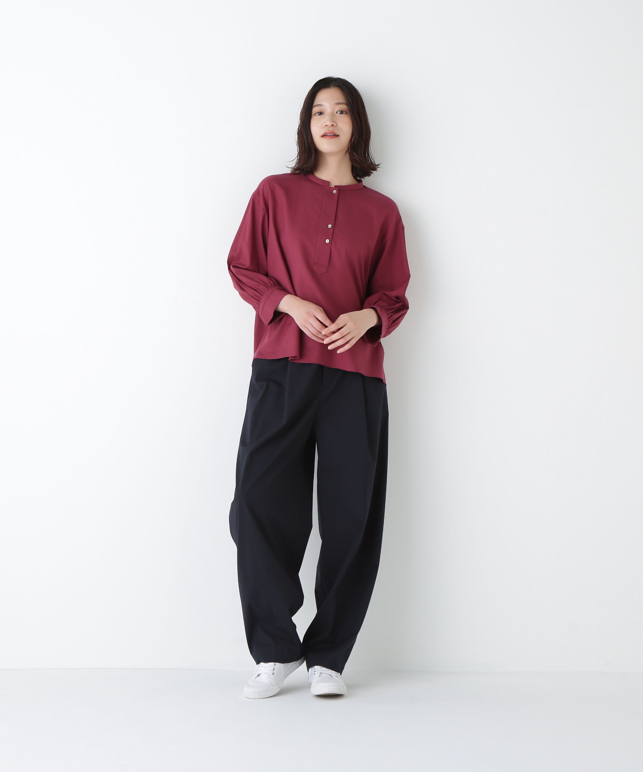  「◆綿シルクスキッパーブラウス」|シャツ・ブラウス|