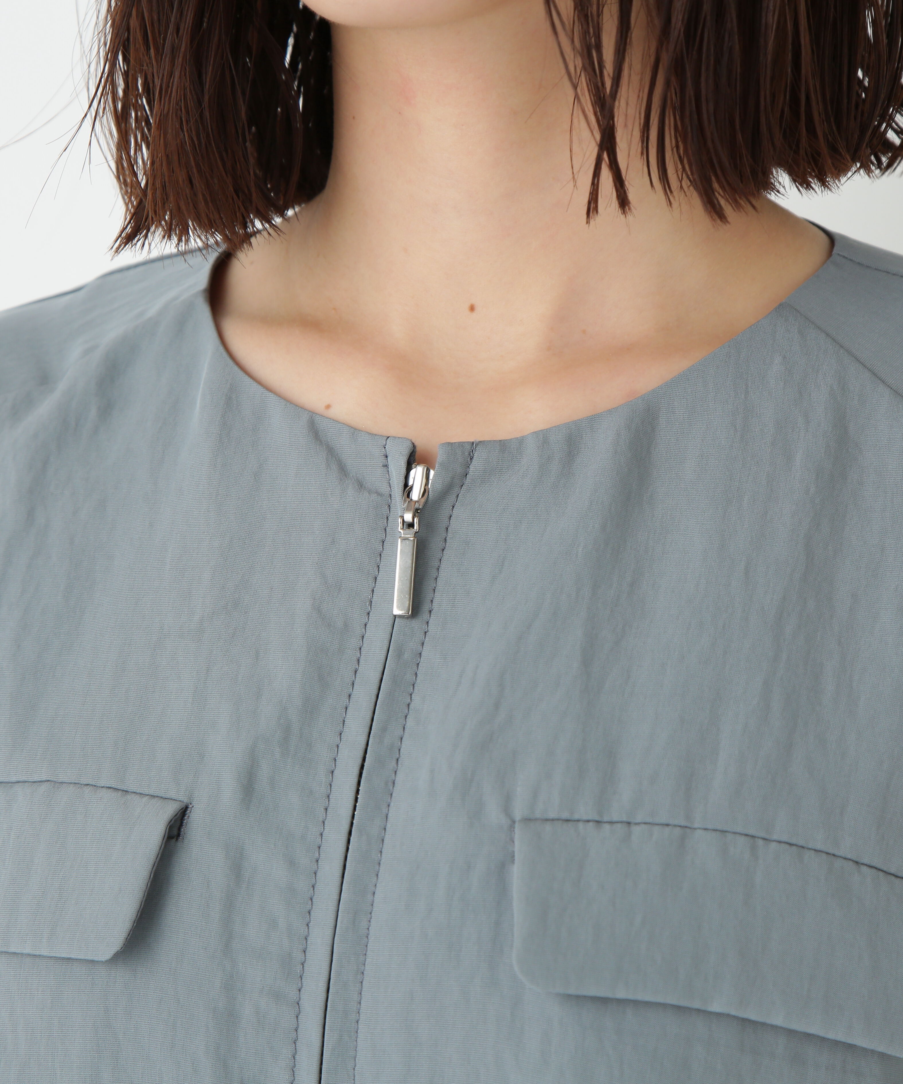  「◆クルーネックショートブルゾン」|ブルゾン・スタジャン|