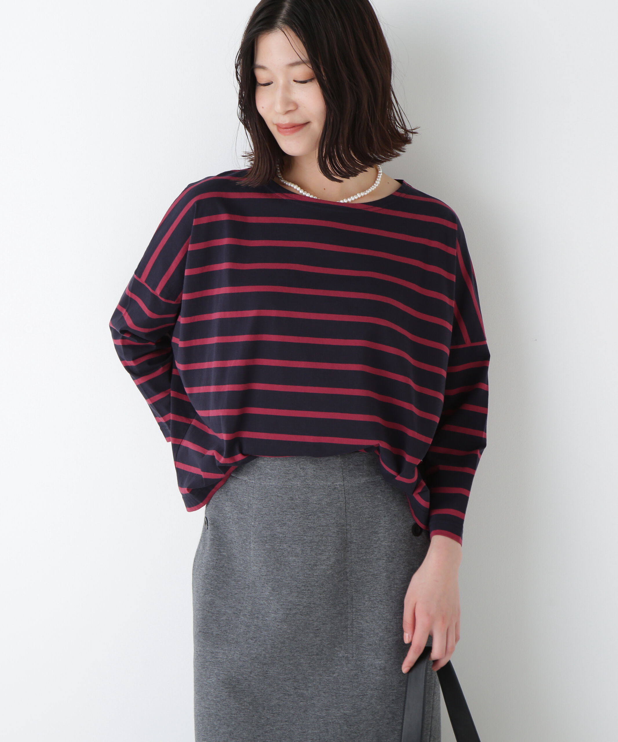  「◆７２／２サイロプレミアムハイゲージボーダー」|Tシャツ・カットソー|