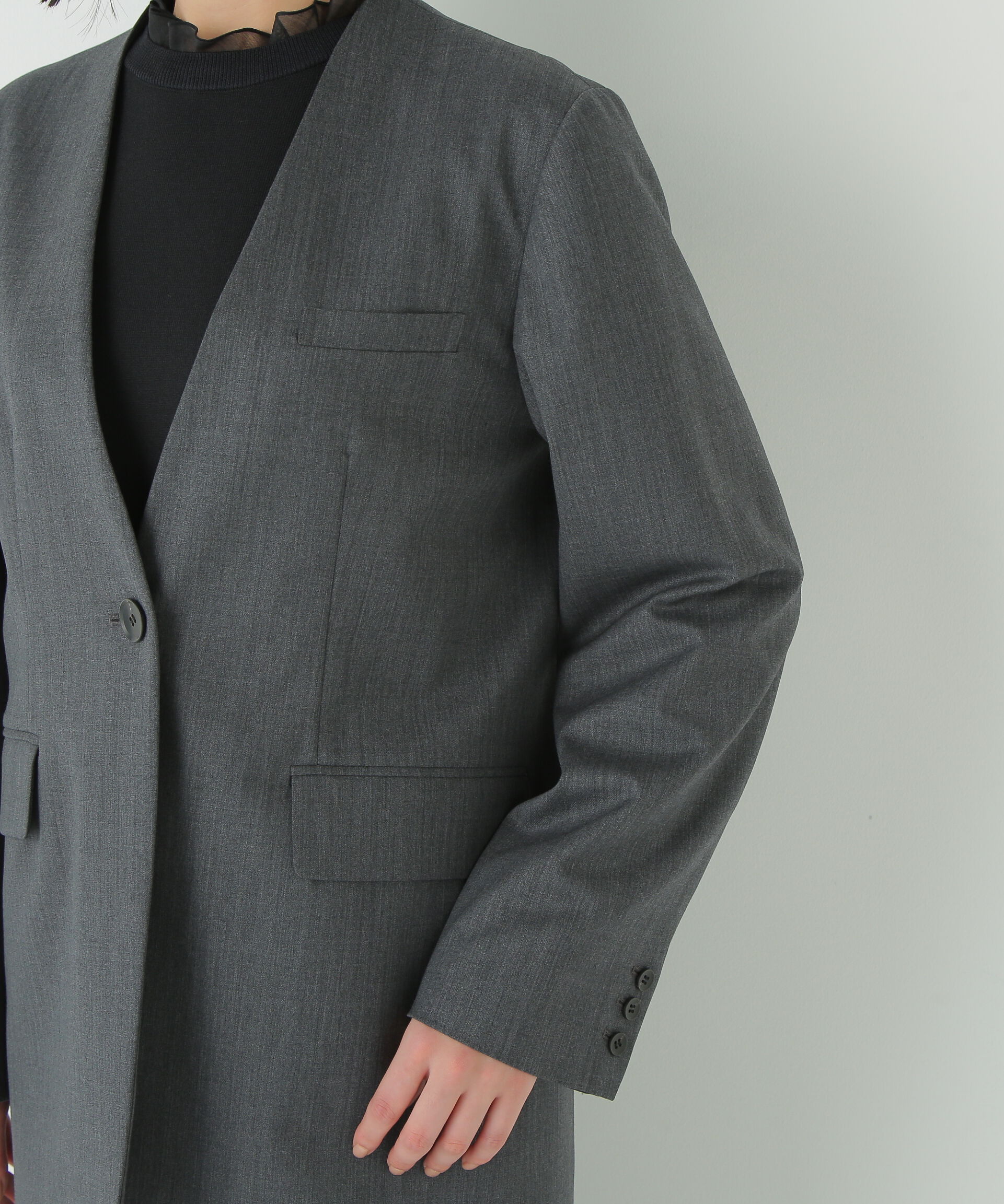  「◆Ｖネックノーカラージャケット」|その他|