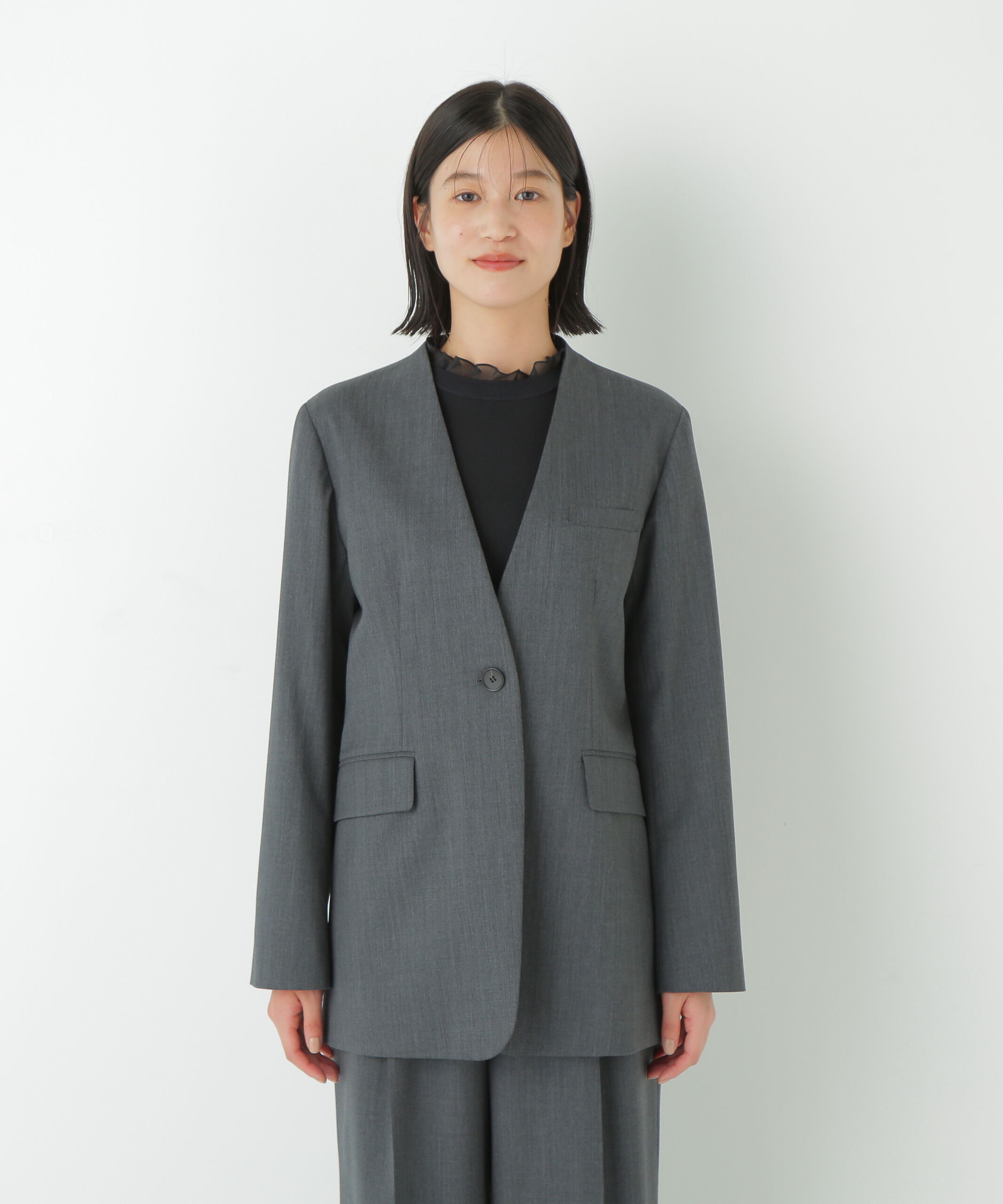  「◆Ｖネックノーカラージャケット」|その他|