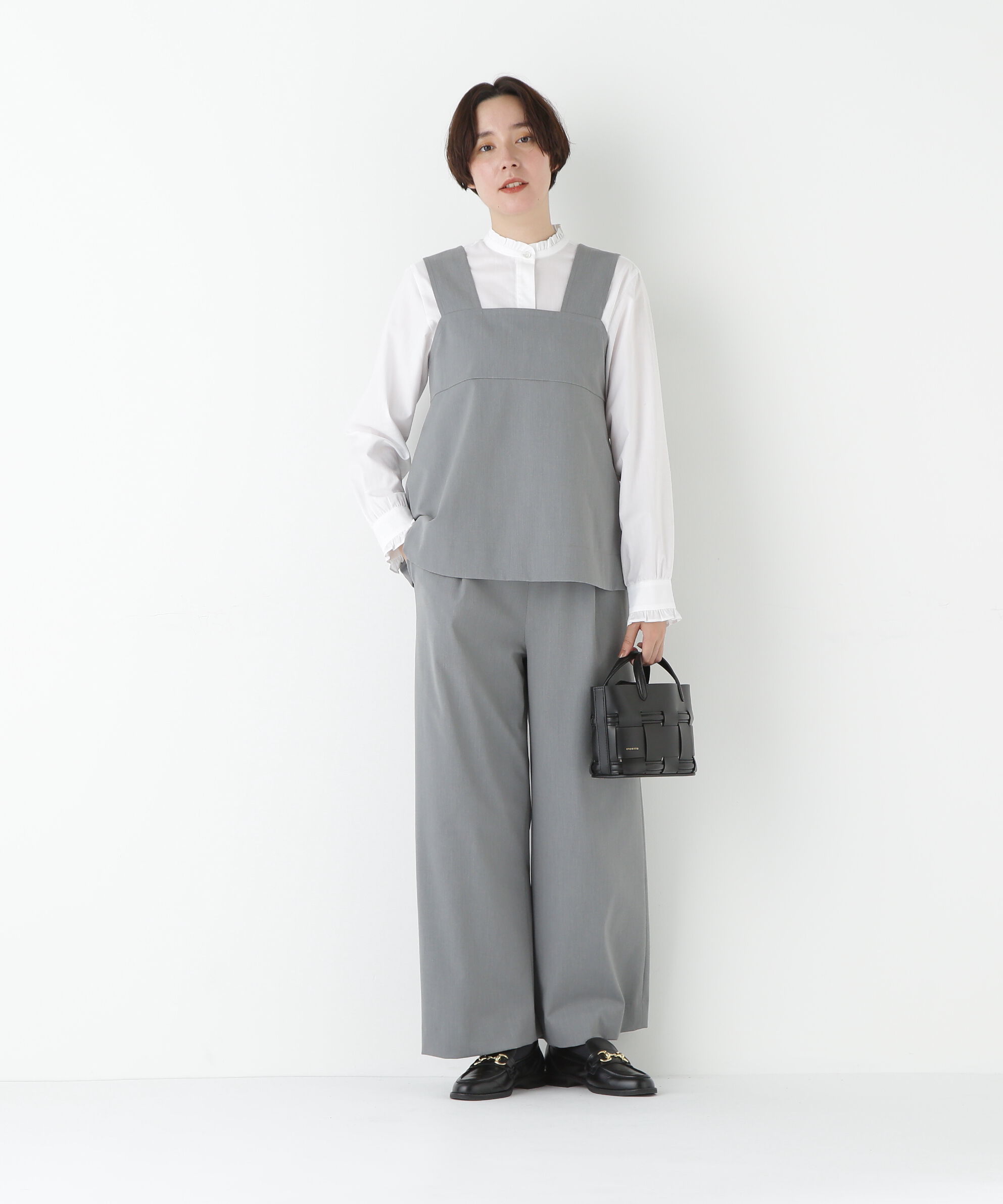  「◆ストレッチビスチェセットアップ」|ワンピース|ライトグレー