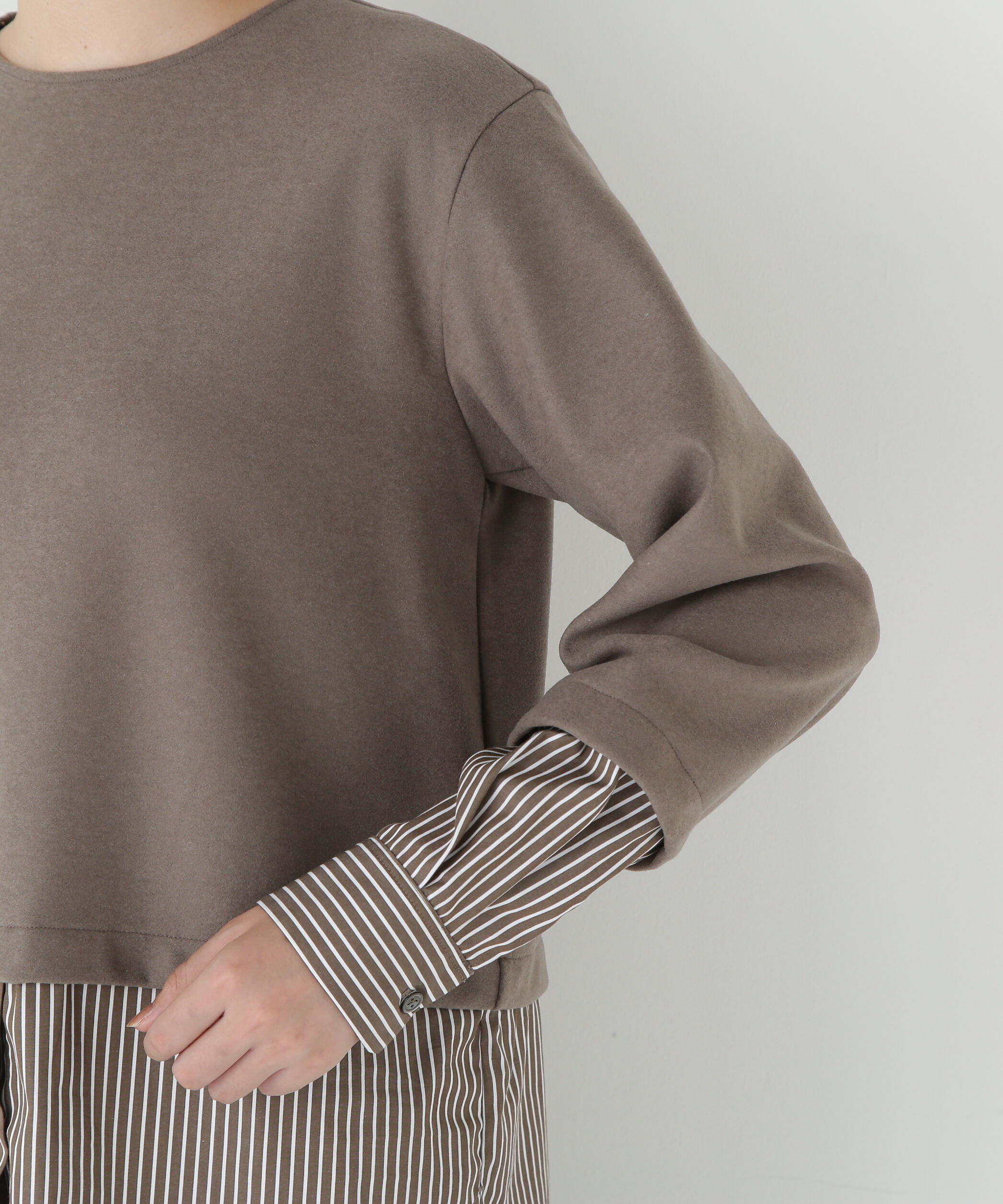  「◆シャツドッキングミルドジャージープルオーバー」|Tシャツ・カットソー|