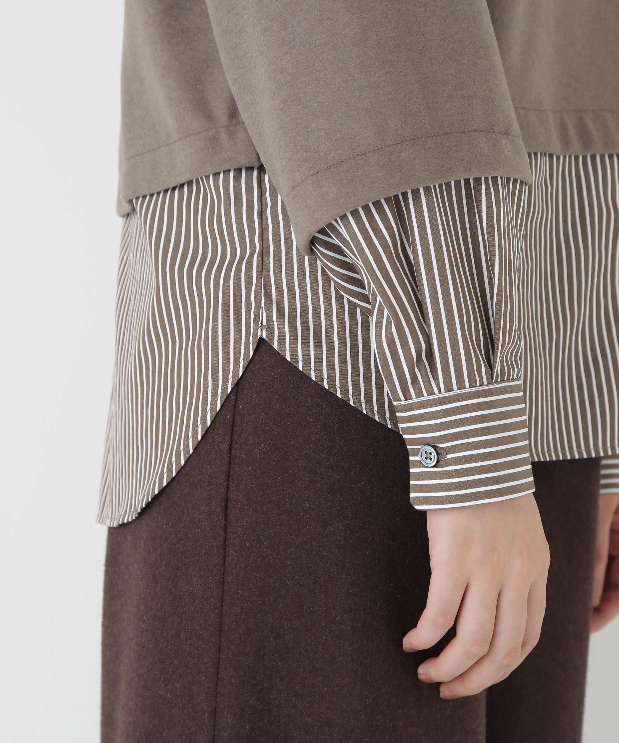  「◆シャツドッキングミルドジャージープルオーバー」|Tシャツ・カットソー|