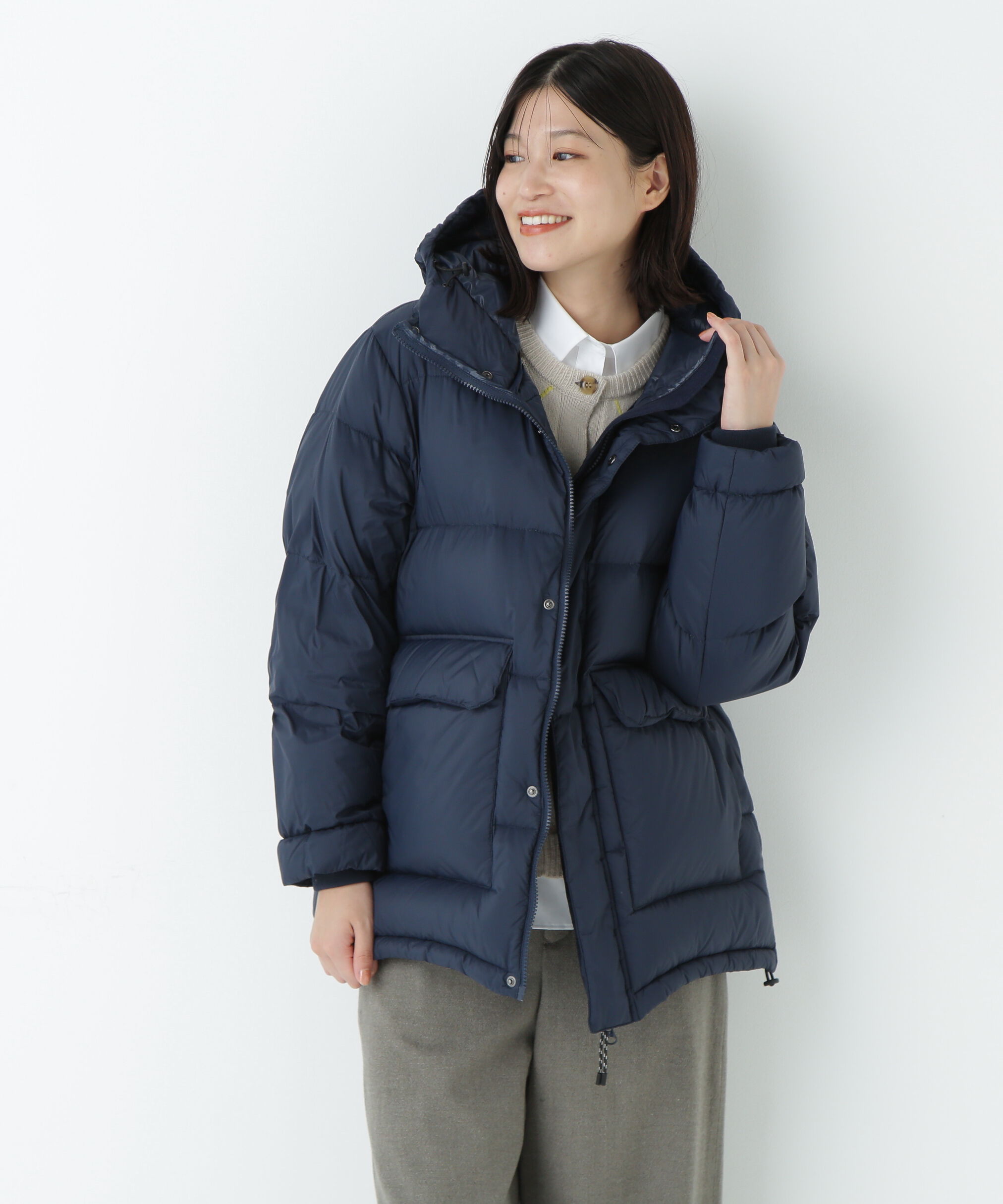  「◆≪ＴＡＩＯＮコラボ】≫ボリュームフードダウンコート」|その他|ダークネイビ