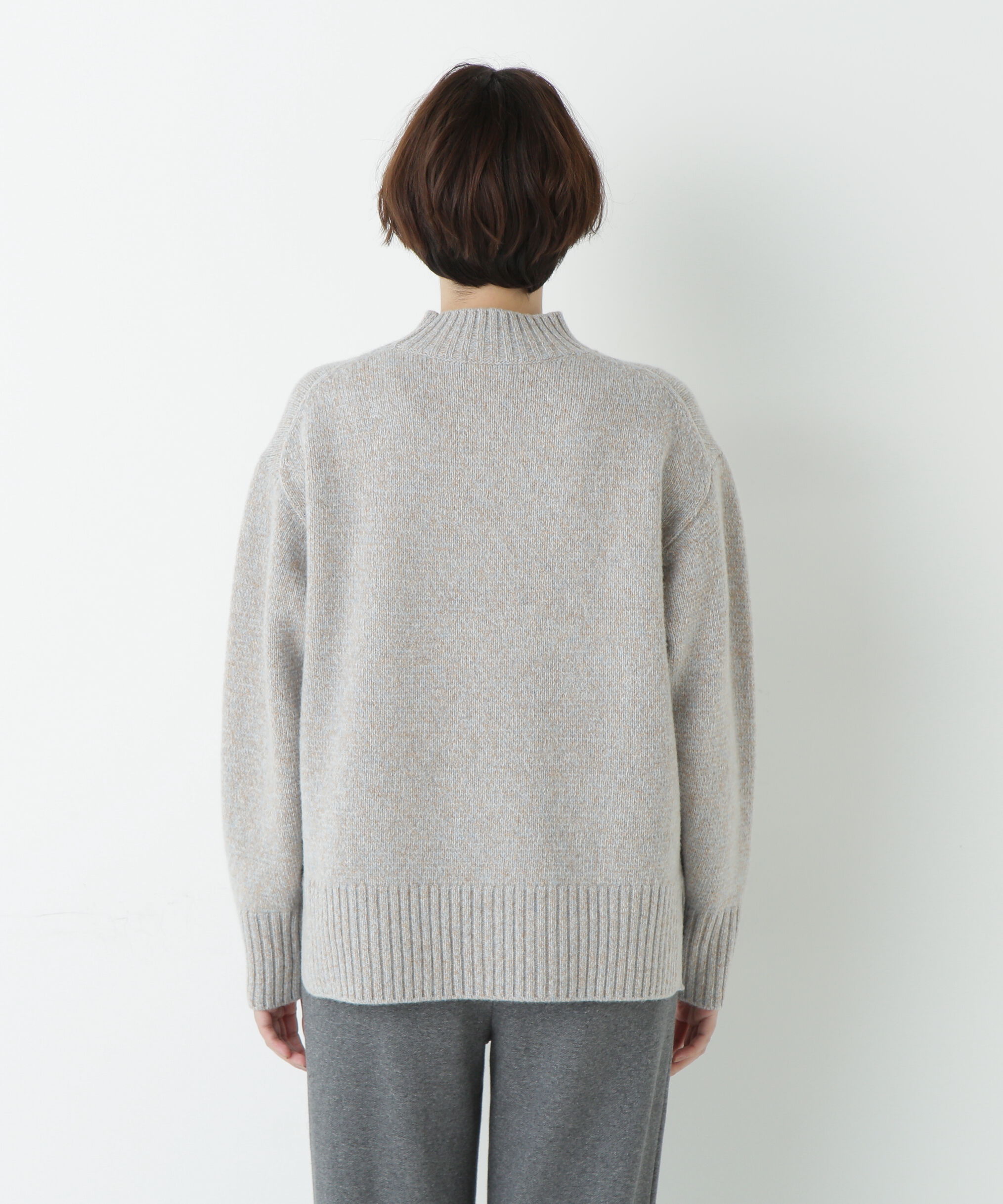  「≪洗える≫ウールローゲージＭＩＸヤーンハイネックプルオーバー」|ニット・セーター|