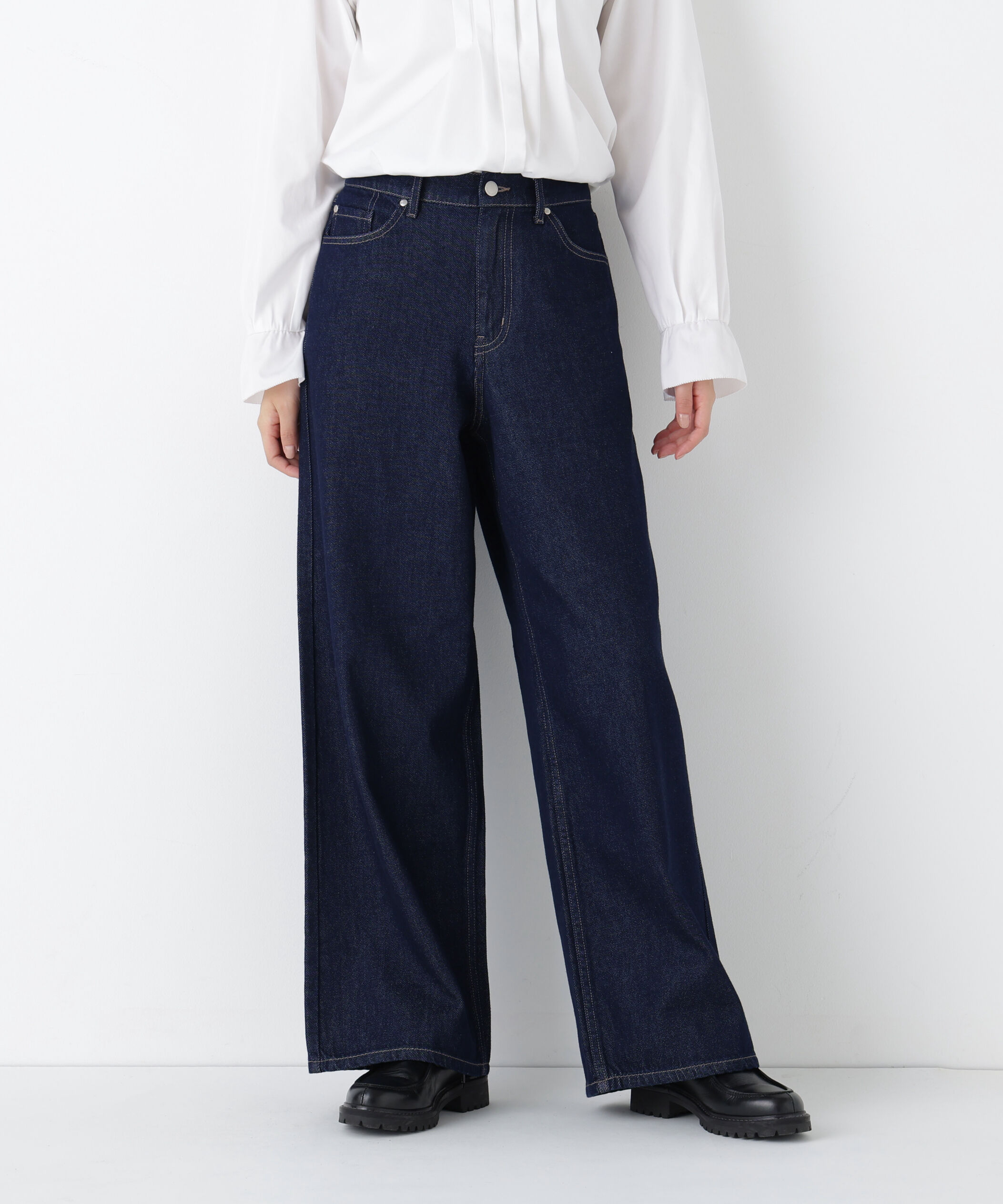  「◆ソフトデニムセミワイドパンツ」|その他|