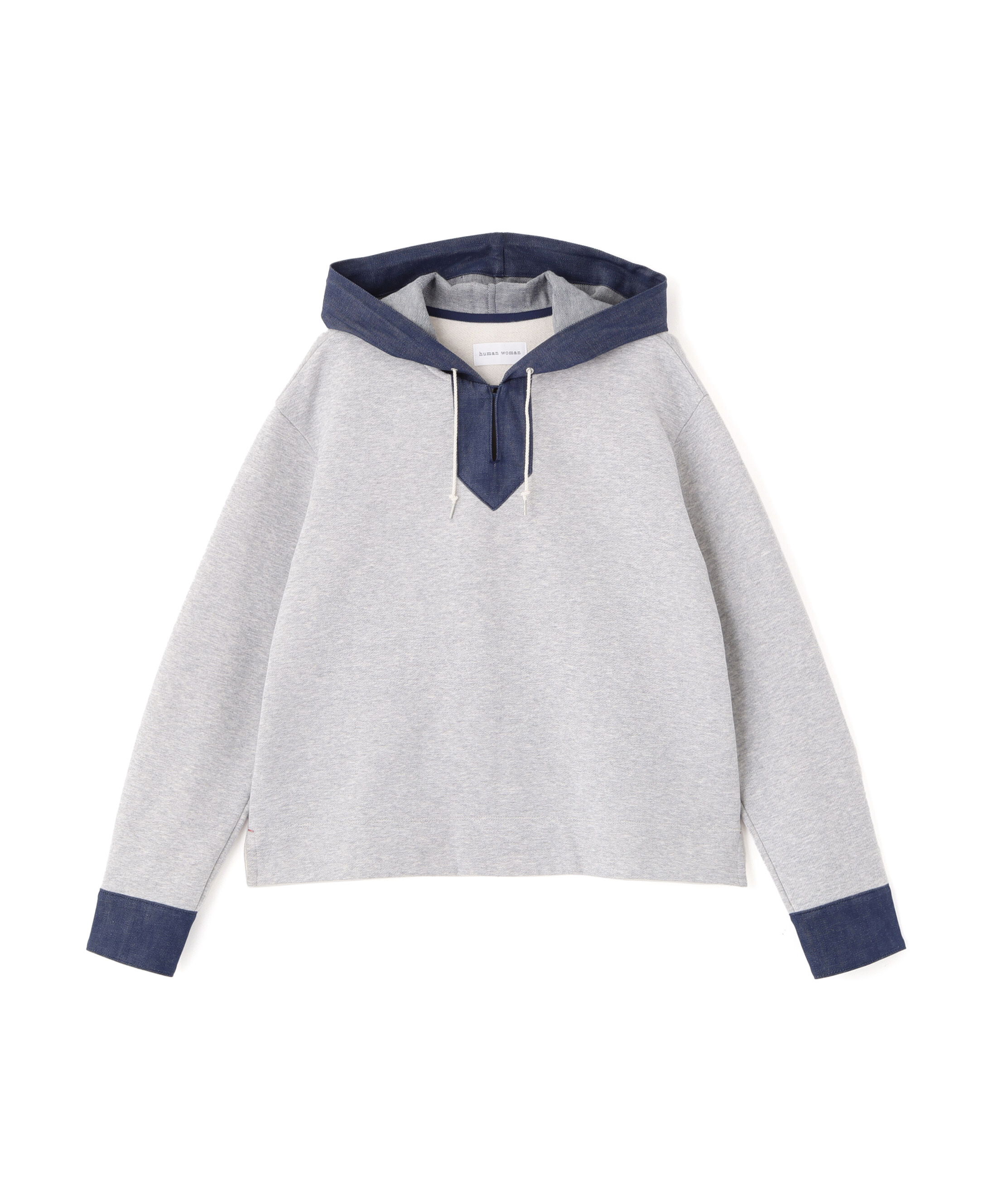  「◆デニムドッキングフーディープルオーバー」|Tシャツ・カットソー|