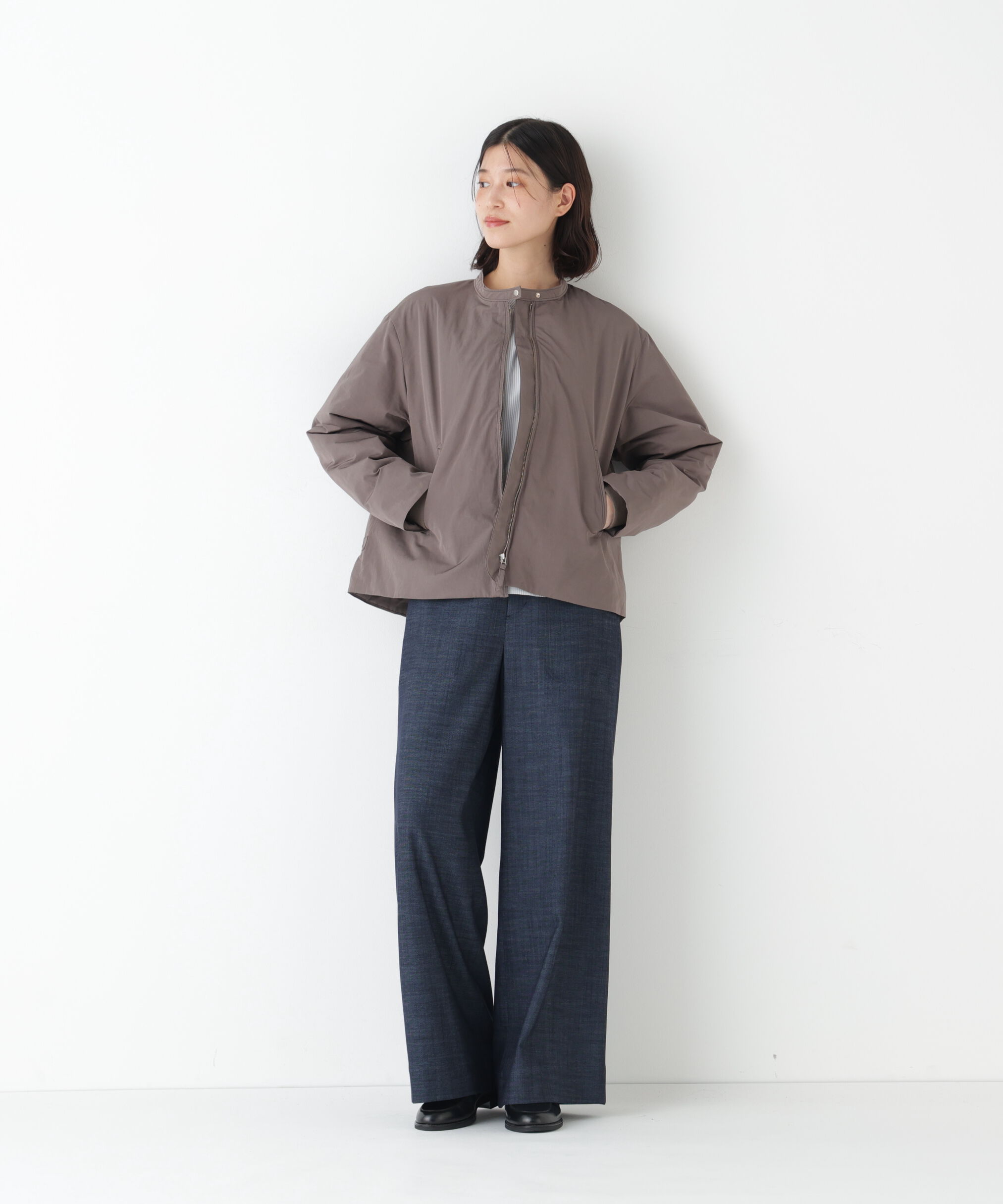  「◆≪弱撥水素材≫タフタ中綿入りブルゾン」|その他|