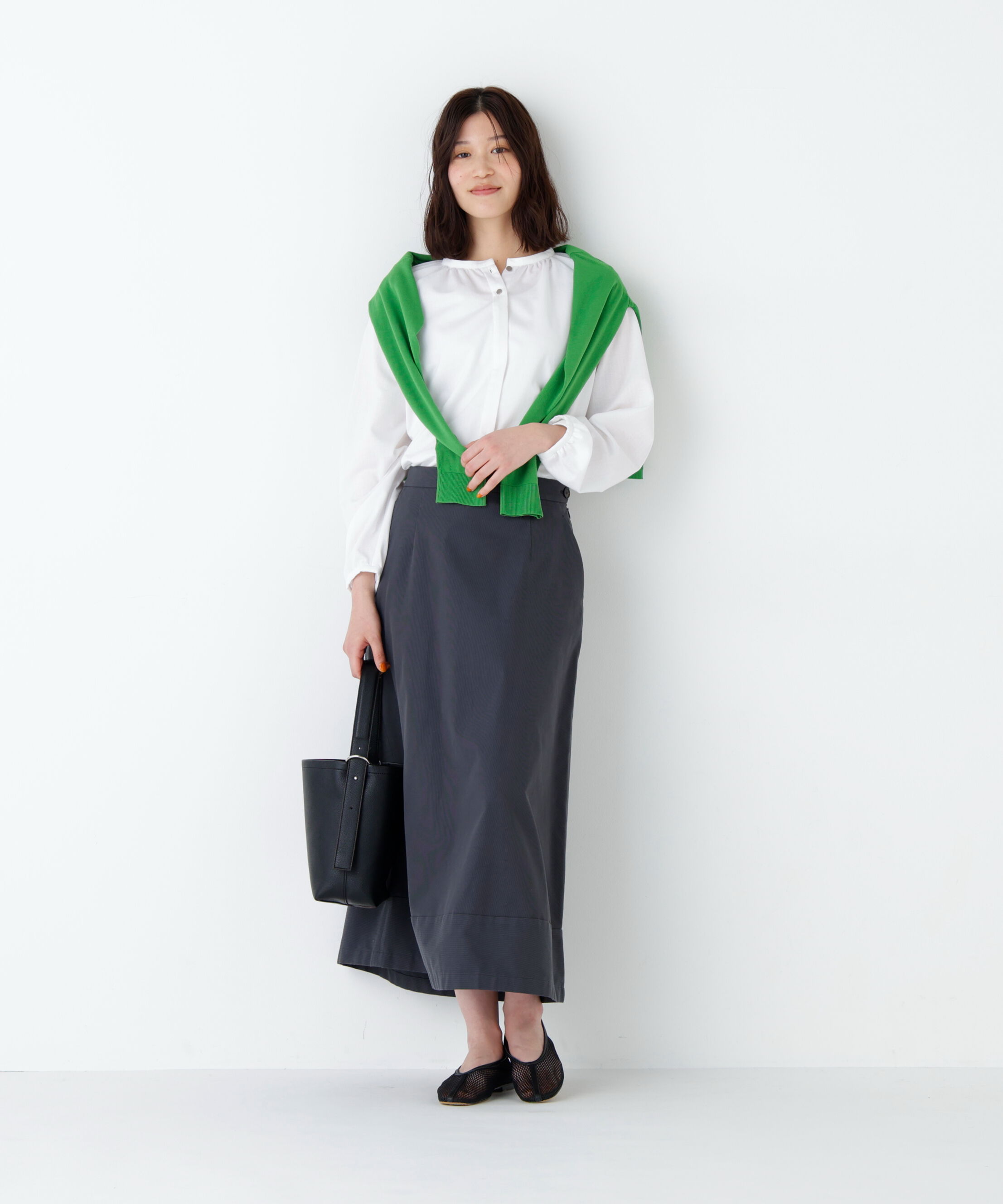  「◆インドキルトヨークノーカラーブラウス」|シャツ・ブラウス|