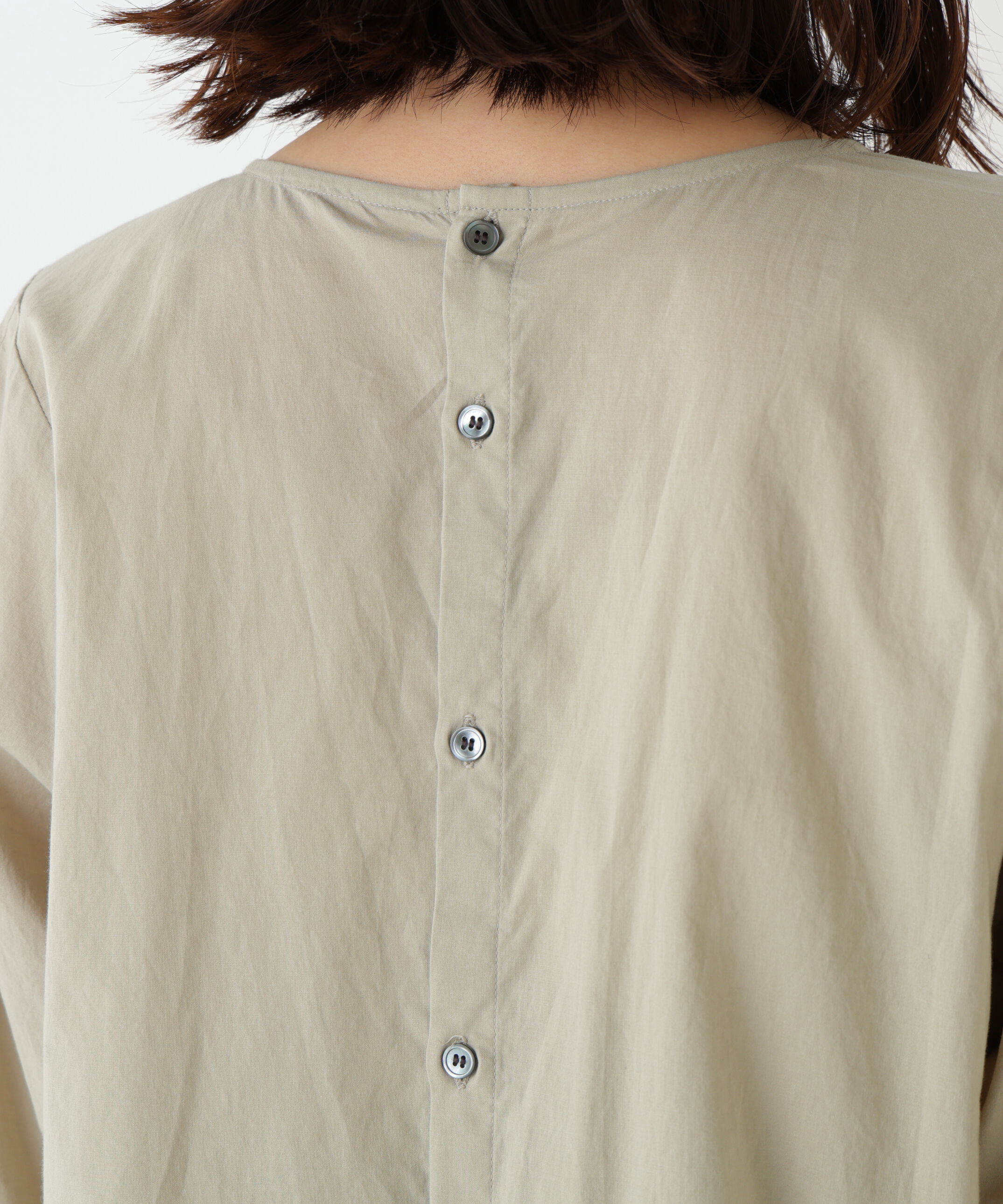  「◆インドキルトヨークノーカラーブラウス」|シャツ・ブラウス|