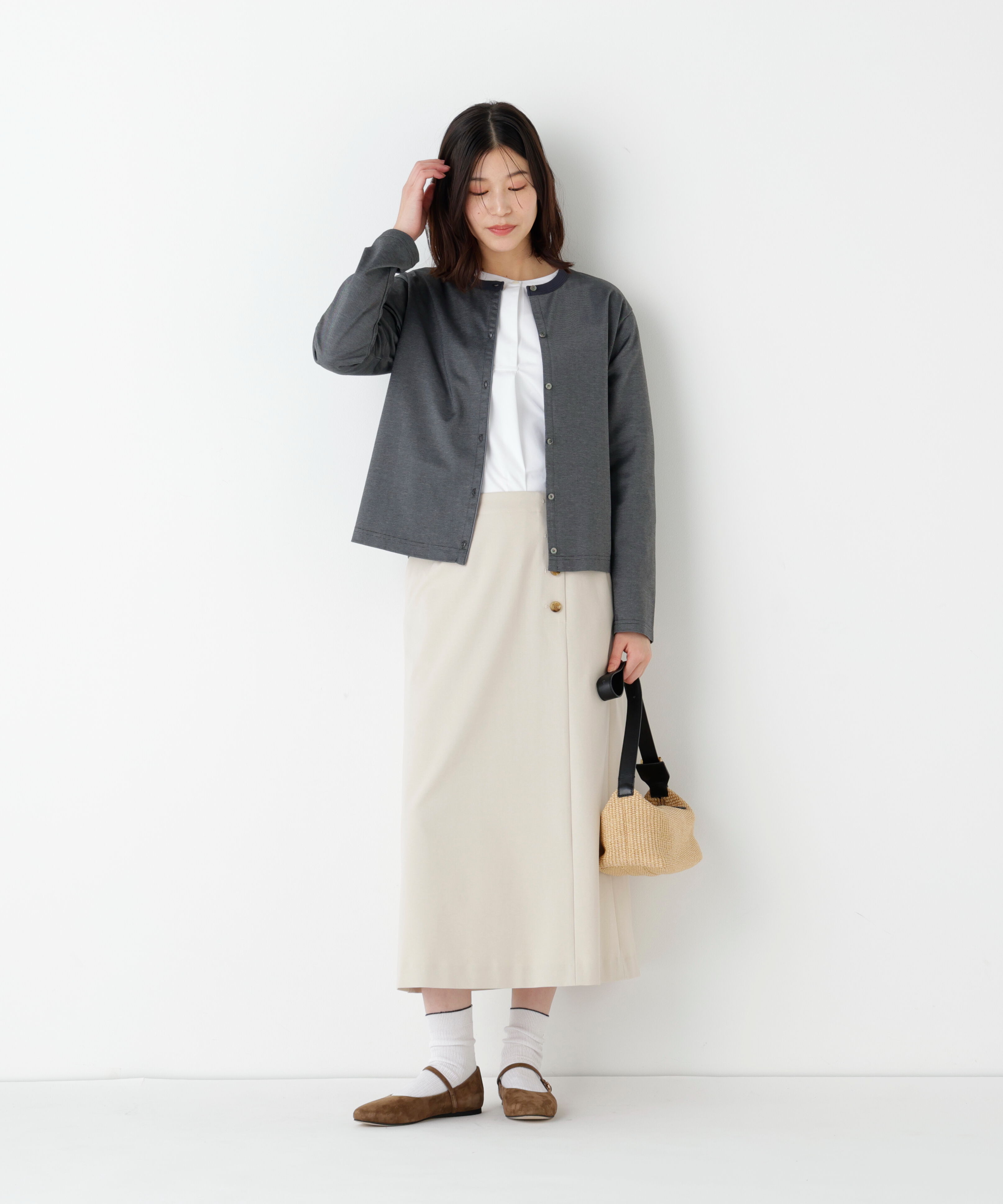  「◆《ウォッシャブル》ストレッチポンチＡラインスカート」|スカート|