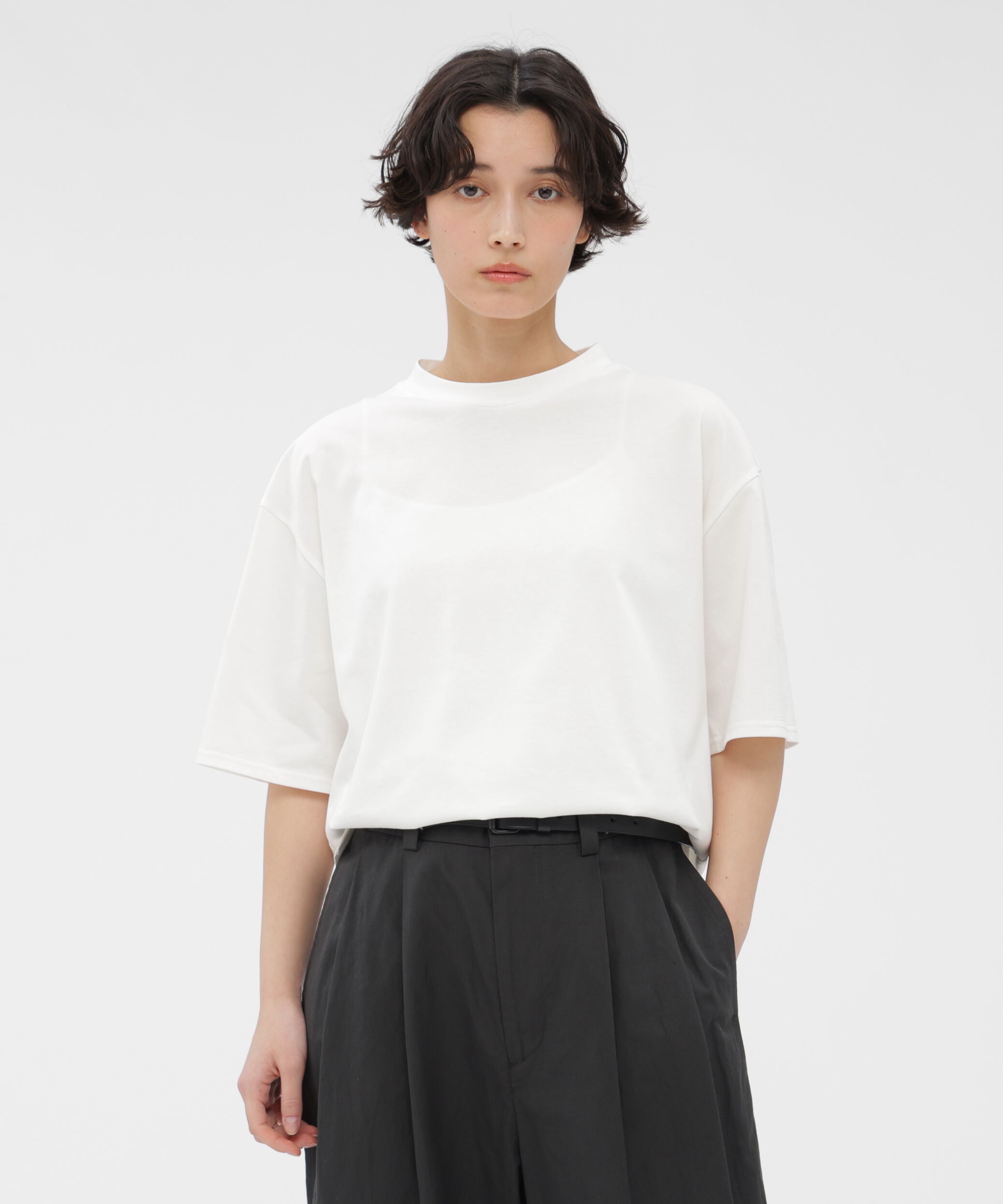  「LIGHT DENSE COTTON JERSEY TOP」|Tシャツ・カットソー|WHITE