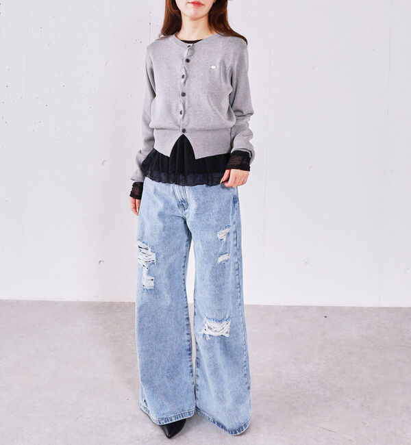 archives「シェルプレートクロスボタンニットカーディガン」|カーディガン|