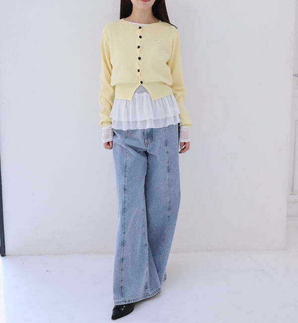 archives「シェルプレートクロスボタンニットカーディガン」|カーディガン|