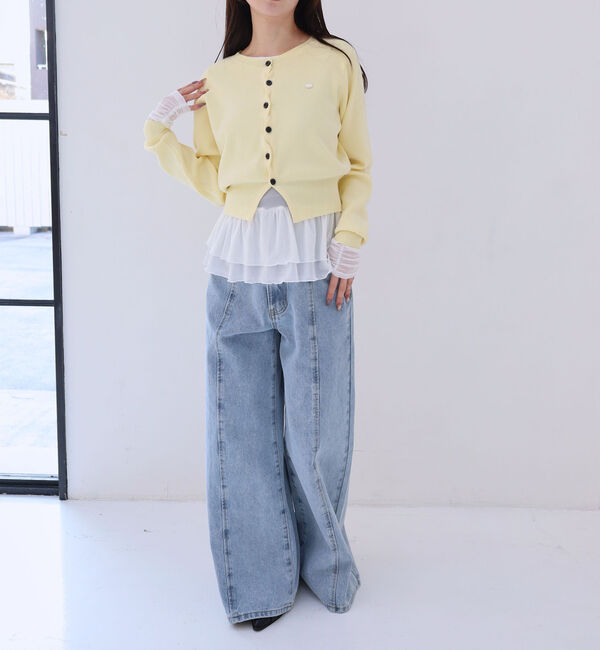 archives「シェルプレートクロスボタンニットカーディガン」|カーディガン|