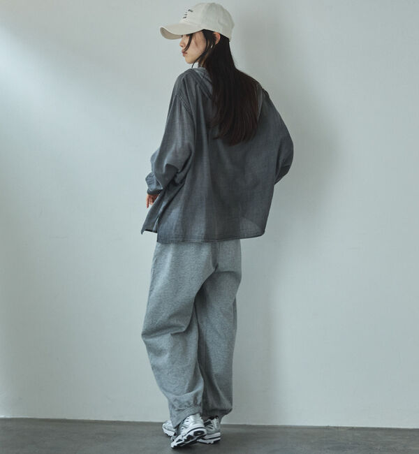 Doux archives「シアーデニムフードシャツ」|シャツ・ブラウス|