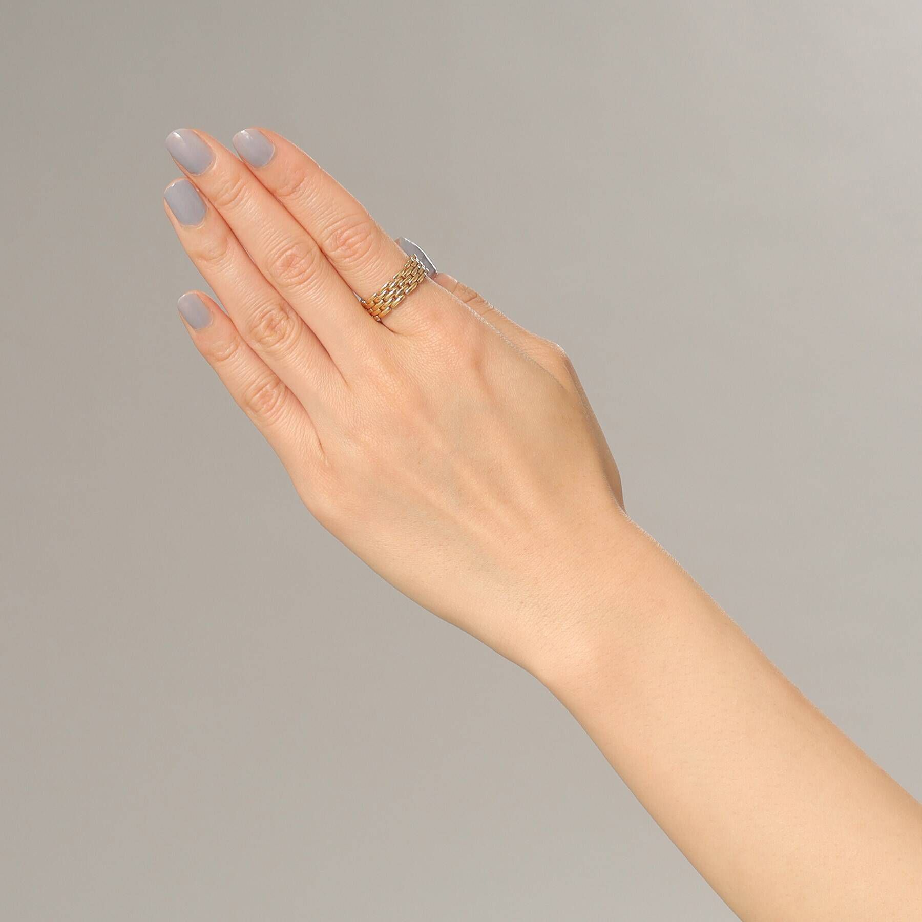 COCOSHNIK「K18ベルトチェーン5列 リング」|リング|