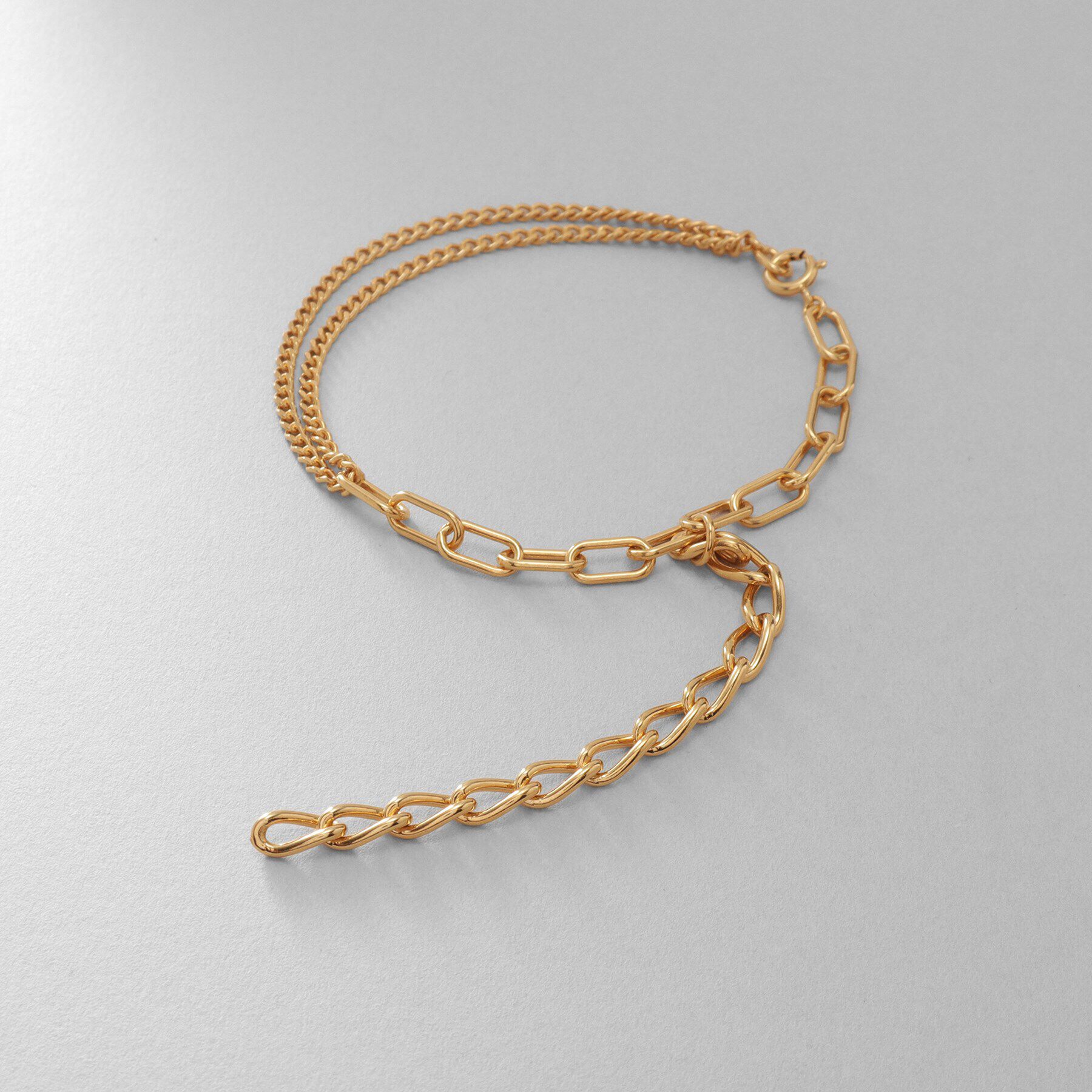 COCOSHNIK ONKITSCH「シルバー ハンギングマルチチェーン ブレスレット GP」|ブレスレット・バングル|ゴールド(600)