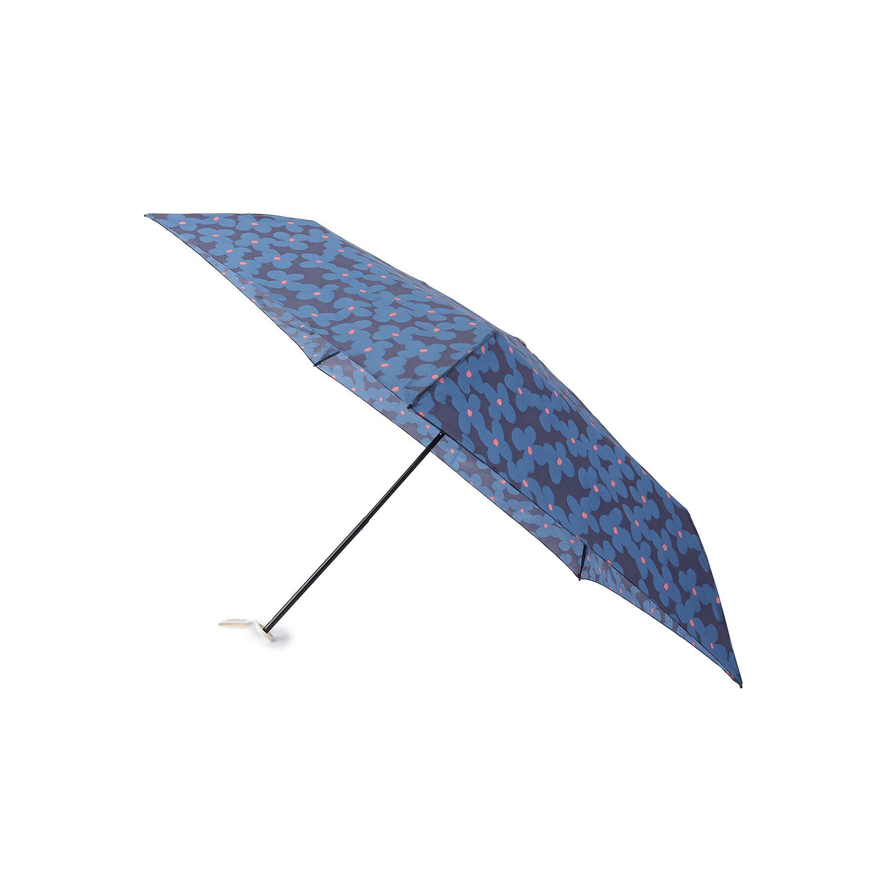 SHOO･LA･RUE「【折りたたみ傘/軽量/UV】Wpc 花柄アンブレラ」|傘|ネイビー(793)