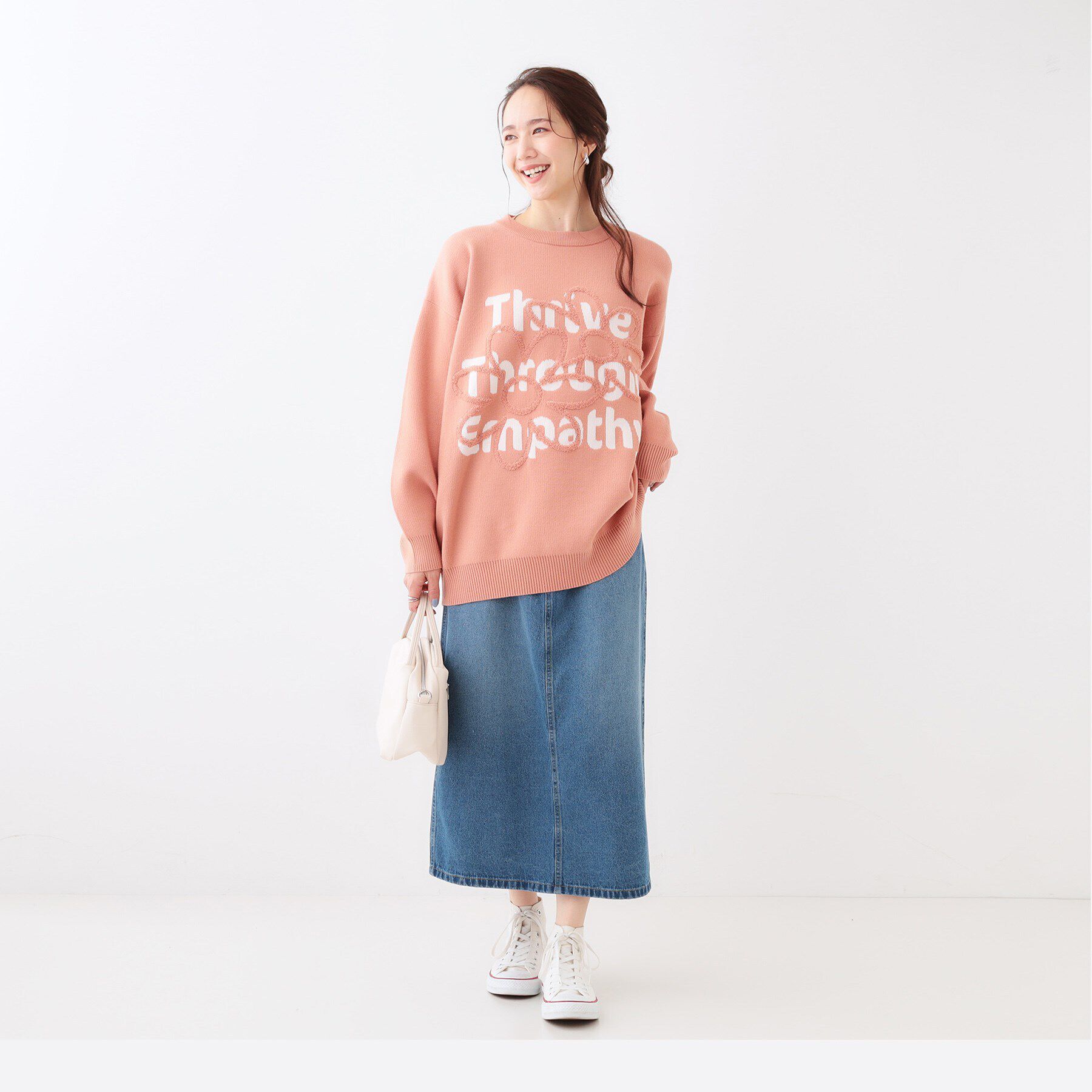 SHOO･LA･RUE「お花&times;ロゴ ゆるシルエットニット」|ニット・セーター|