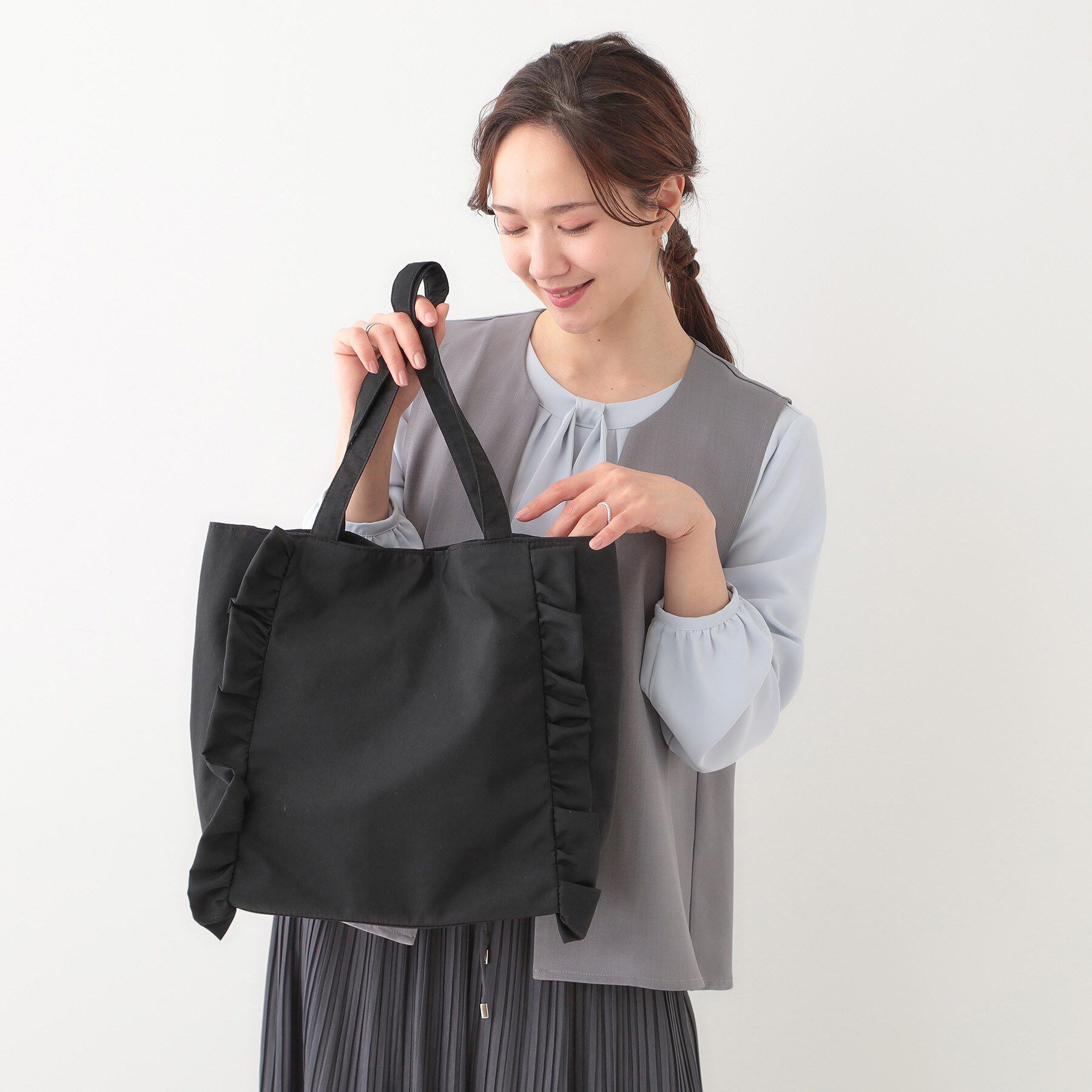 SHOO･LA･RUE「フリルトートバッグ」|トートバッグ|